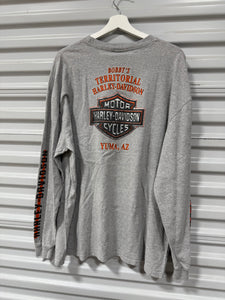 Harley Davidson Long Sleeve T-Shirt Grey Sz XL