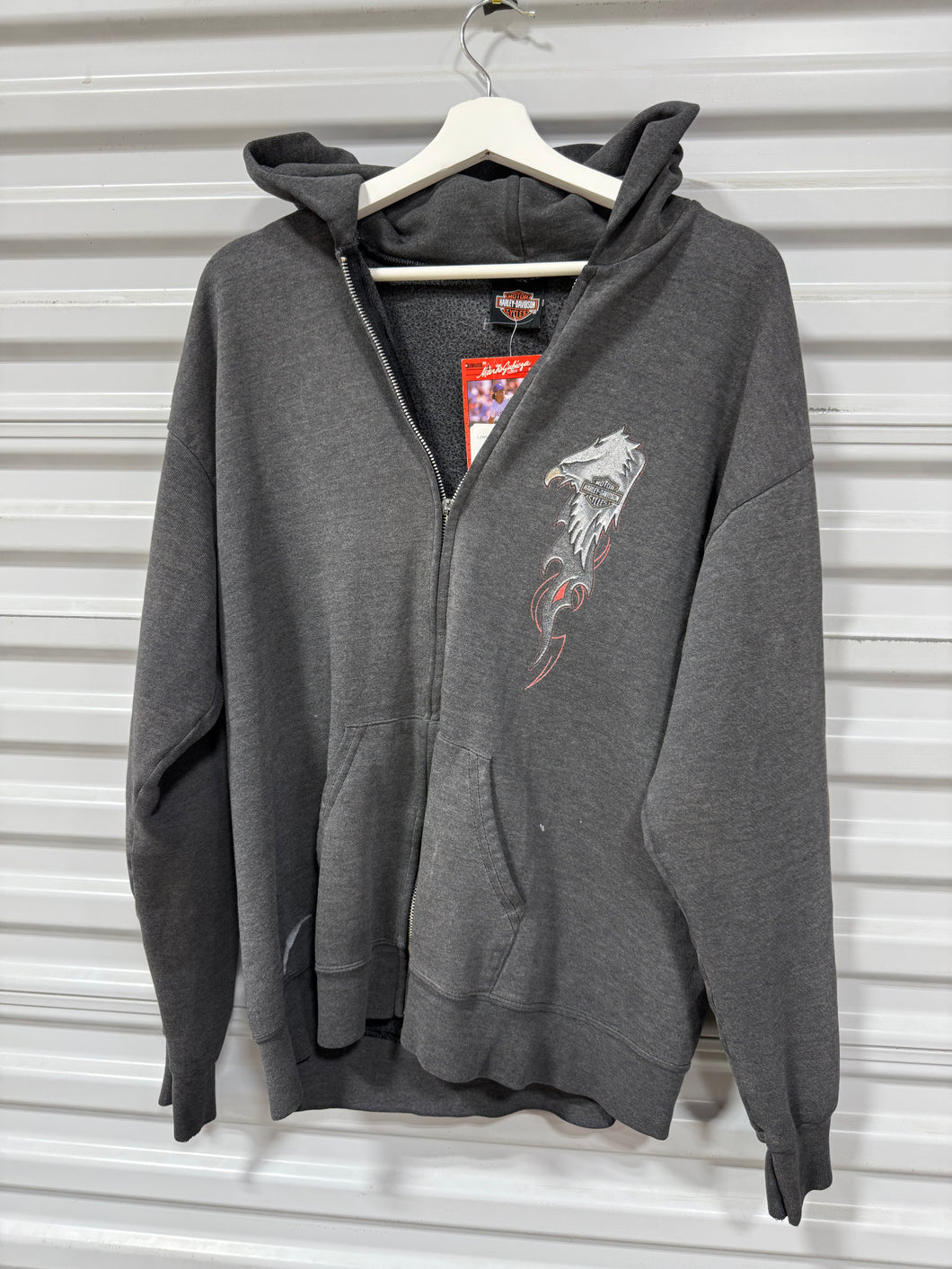 Harley Davidson Hoodie Grey Sz L