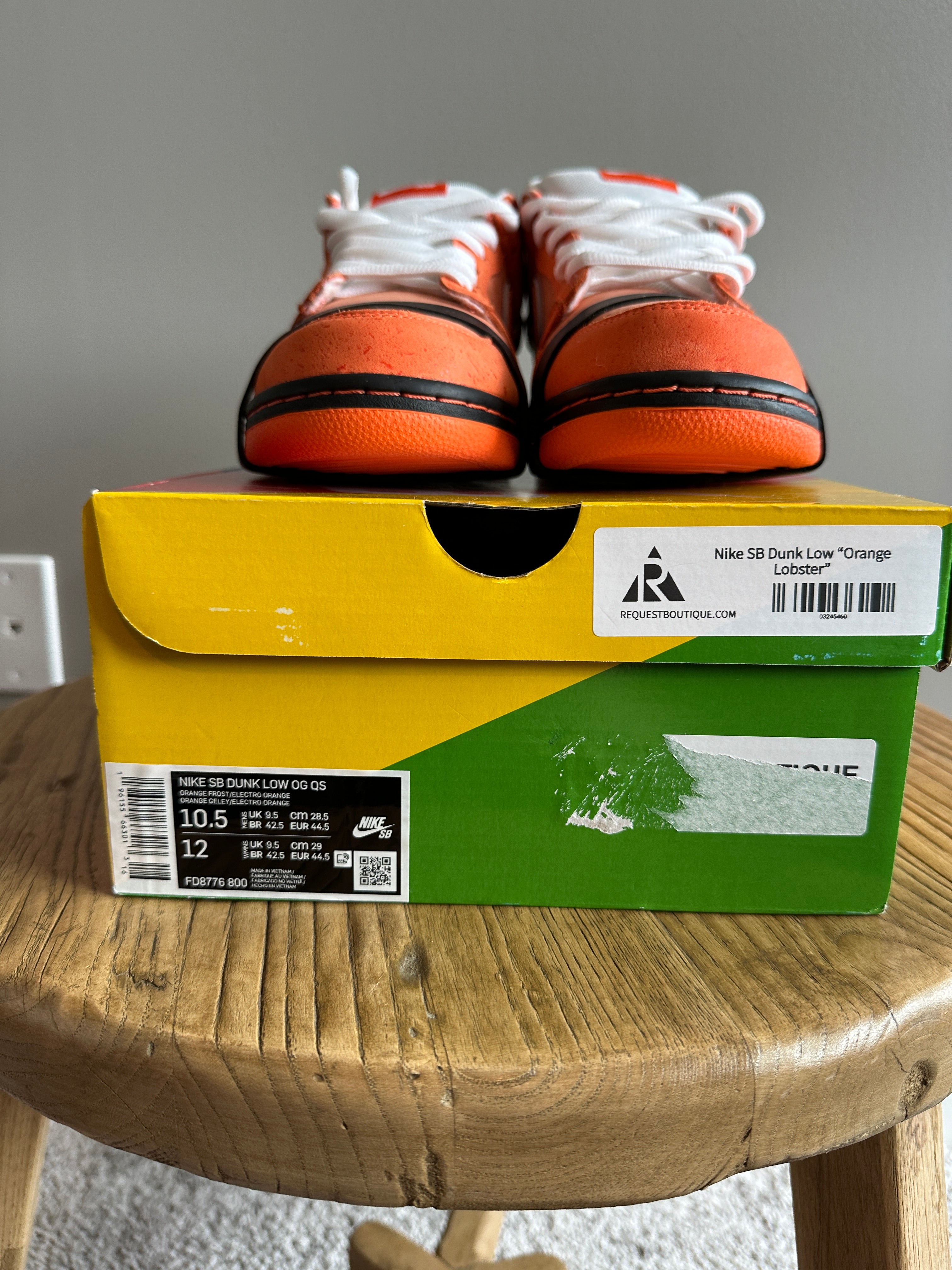 Nike SB Dunk Low Concepts Orange Lobster Sz 10.5