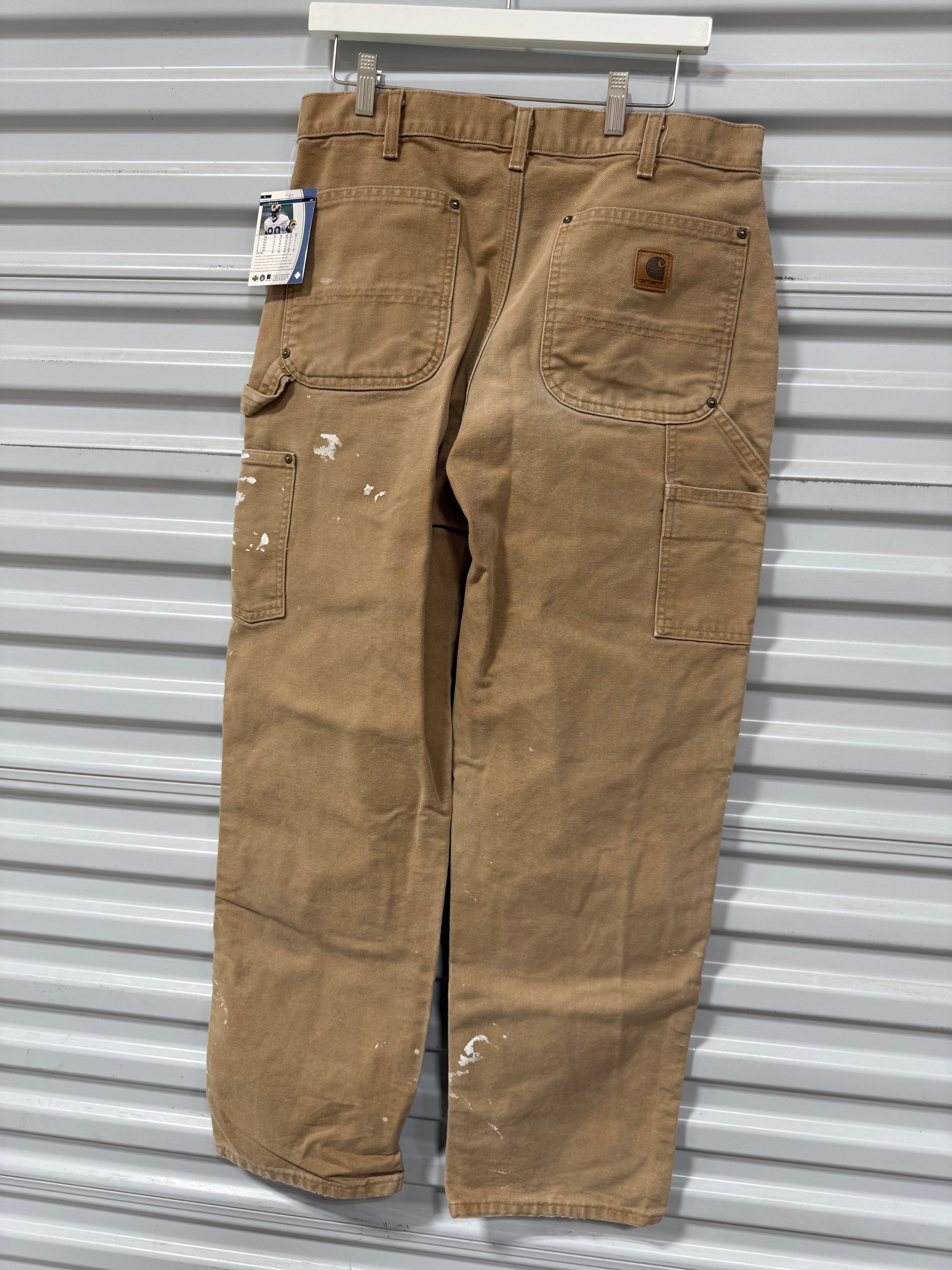 Carhartt Double Knee Pants Tan Sz 33x32