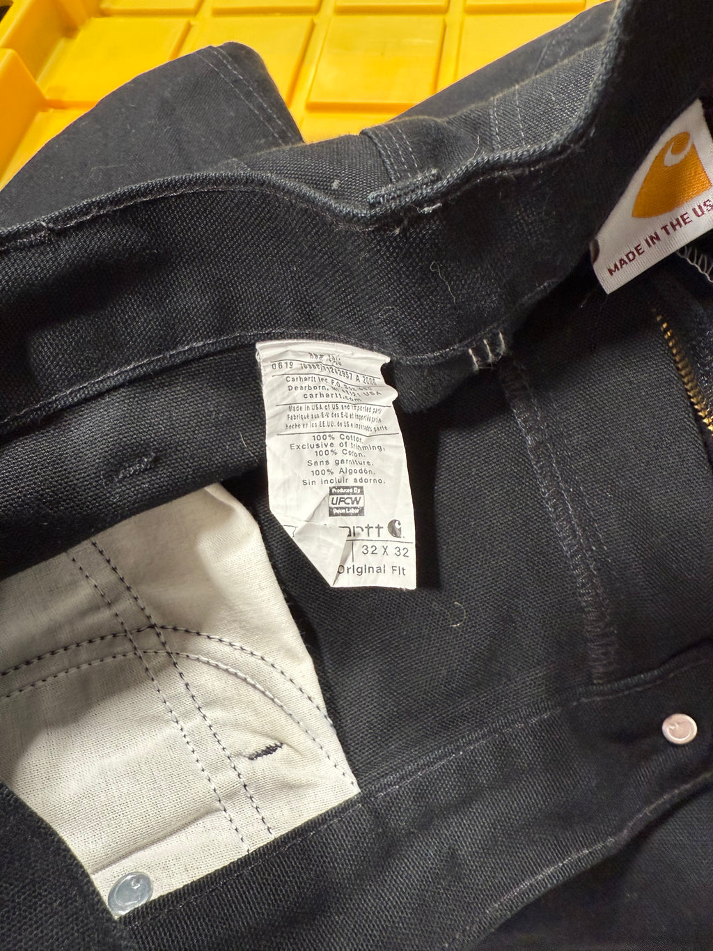 Carhartt Double Knee Pants Black Sz 32x32