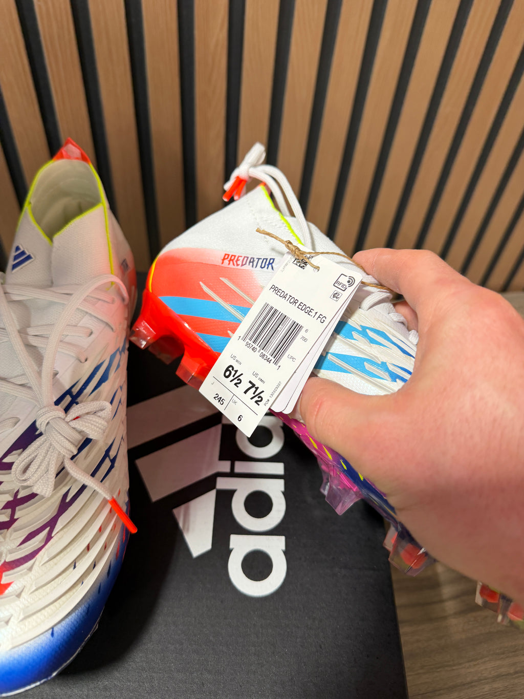 adidas Predator Edge.1 FG 'Al Rihla Pack - White' Sz 6.5