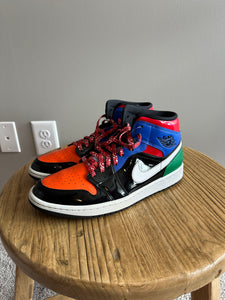 Jordan 1 Mid Multi Patent Sz 10.5M