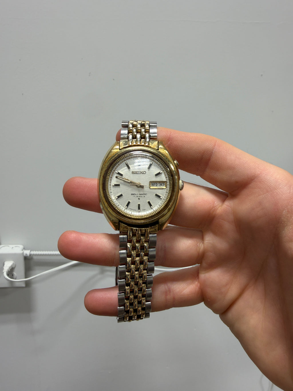 Seiko Bell-Matic 17-jewel automatic alarm wristwatch