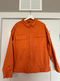 Saint Bones Orange Button Shirt Jacket Sz M