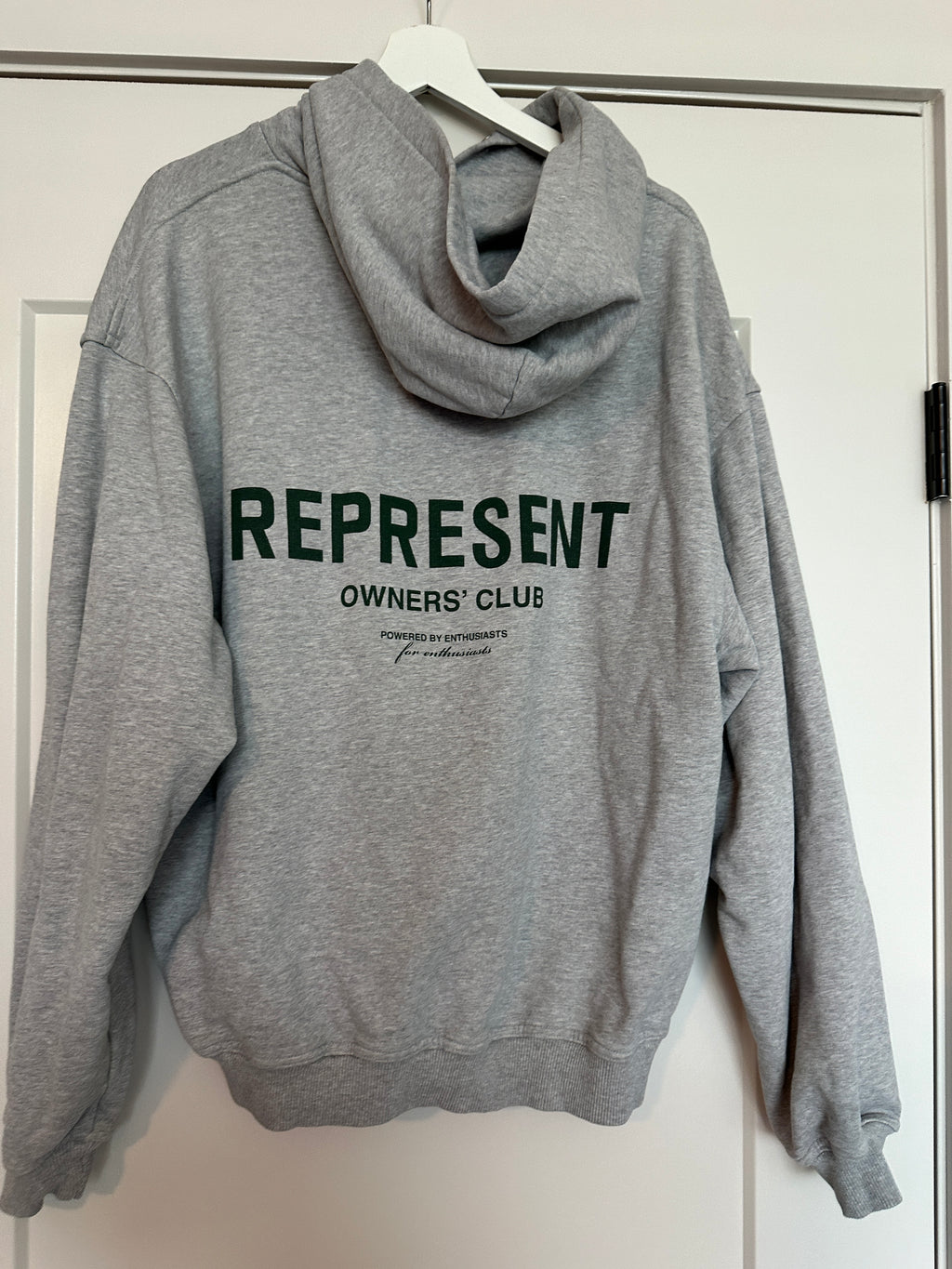 Represent Owners Club Hoodie Sz L Grey/Green