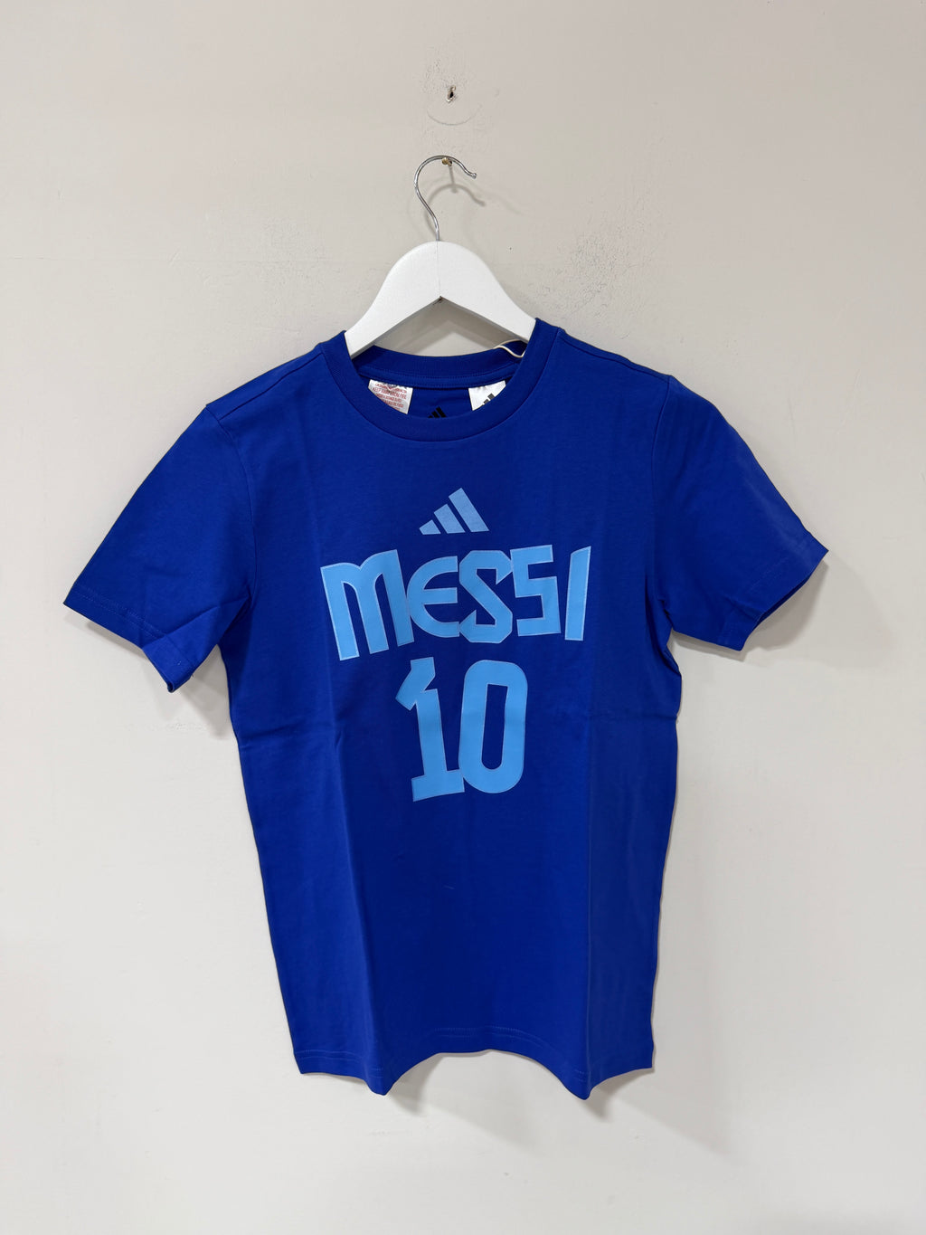 Adidas Young Kids Messi N&N Blue T-Shirt Youth Size Medium