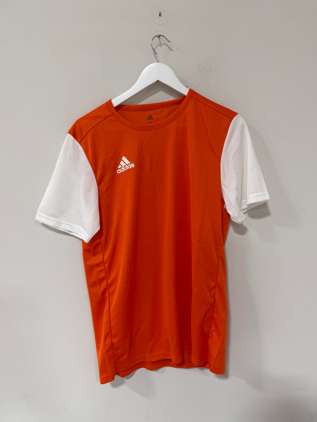adidas Men's Estro 19 Soccer Jersey Team Orange/White