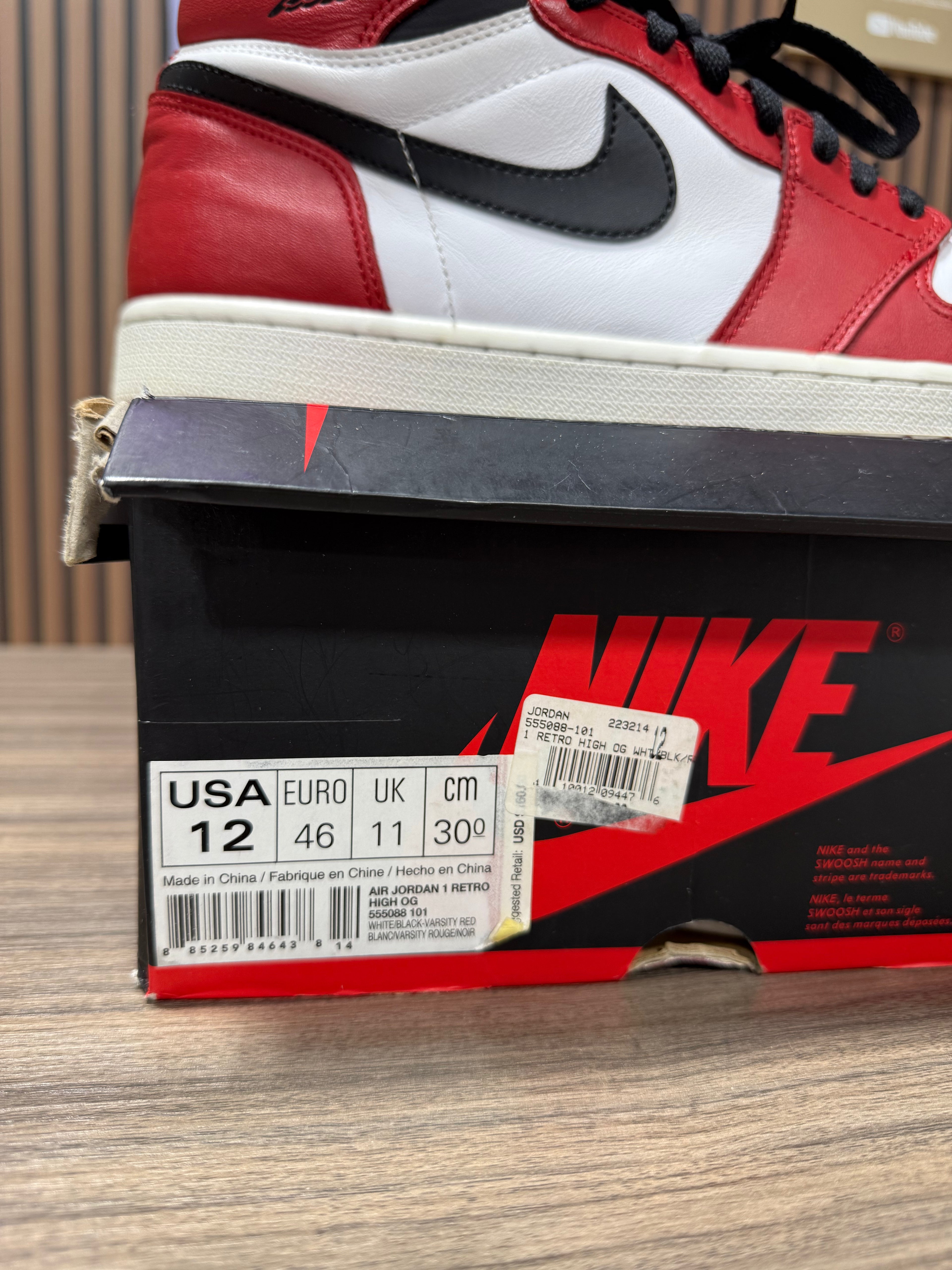 Jordan 1 Chicago 2016 Sz 12