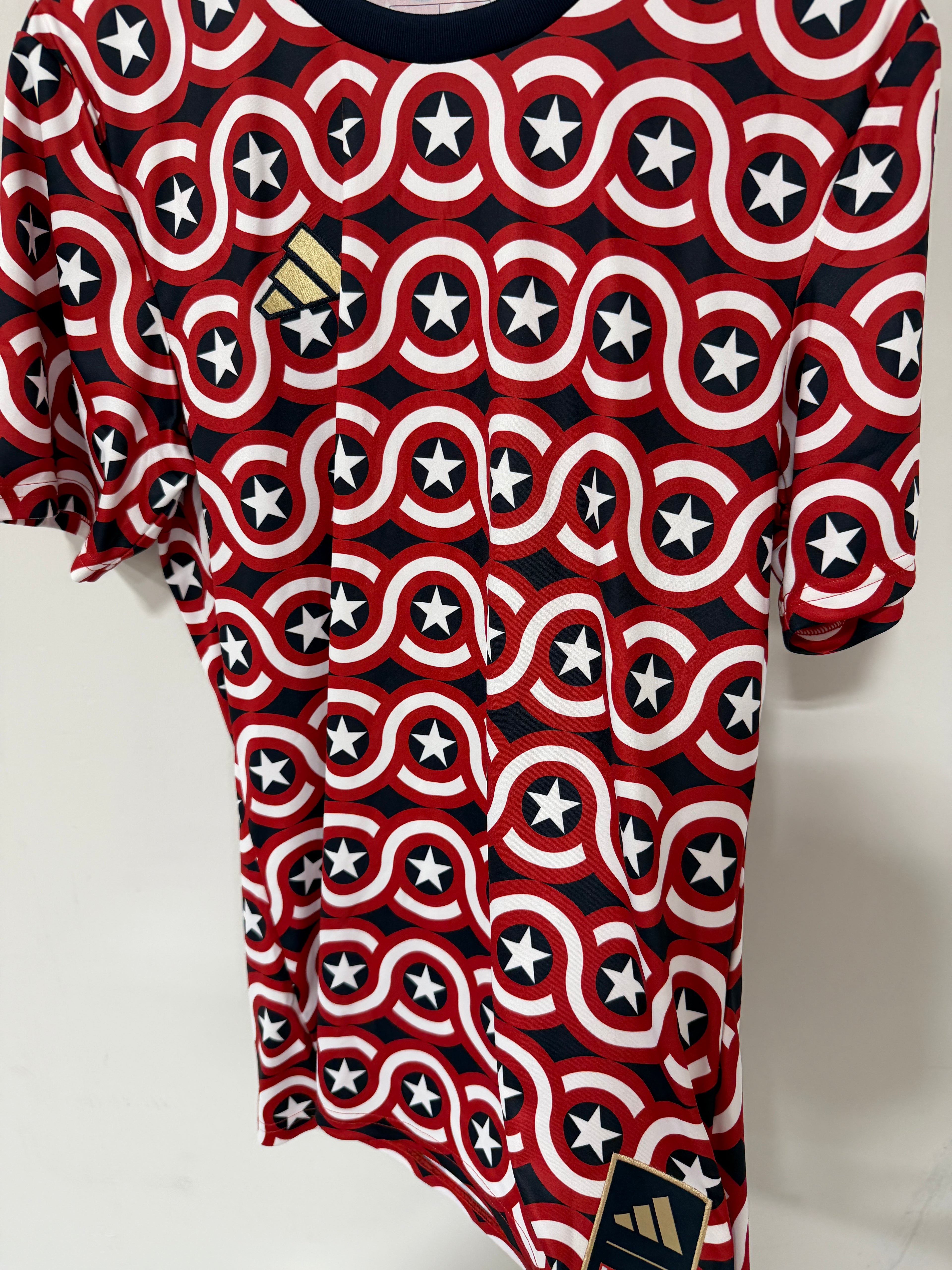 Adidas MLS Allstar Pre-Match Soccer Jersey Captain America Mens Sz M