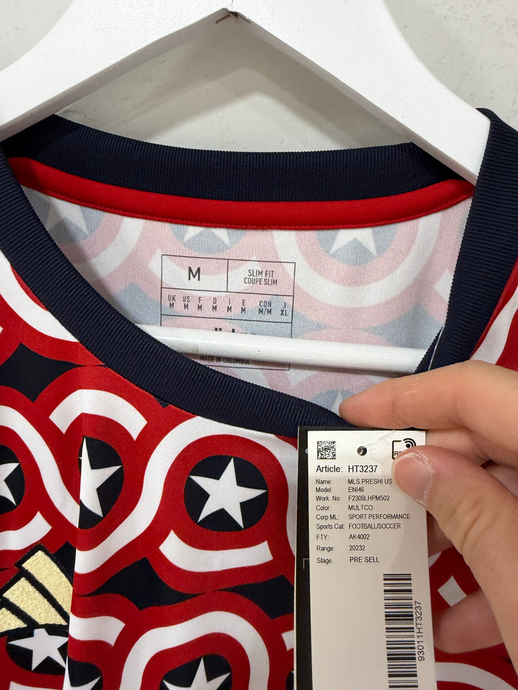Adidas MLS Allstar Pre-Match Soccer Jersey Captain America Mens Sz M