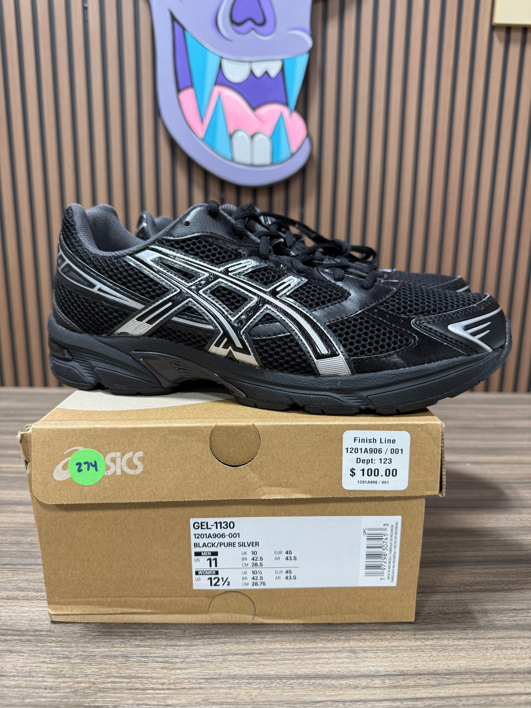 Asics Gel 1130 Black Sz 11