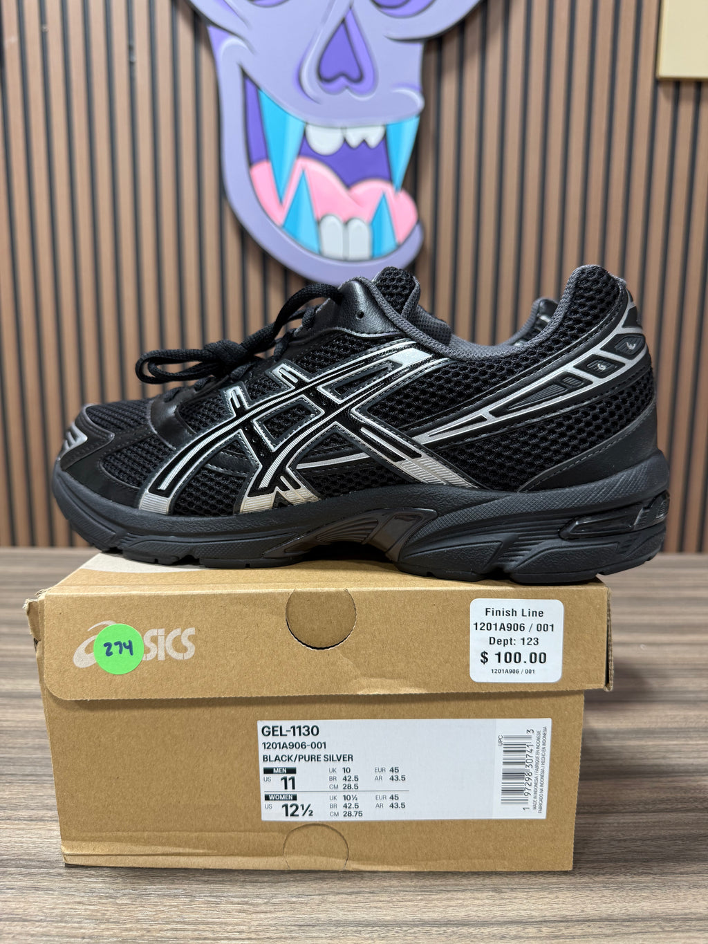 Asics Gel 1130 Black Sz 11