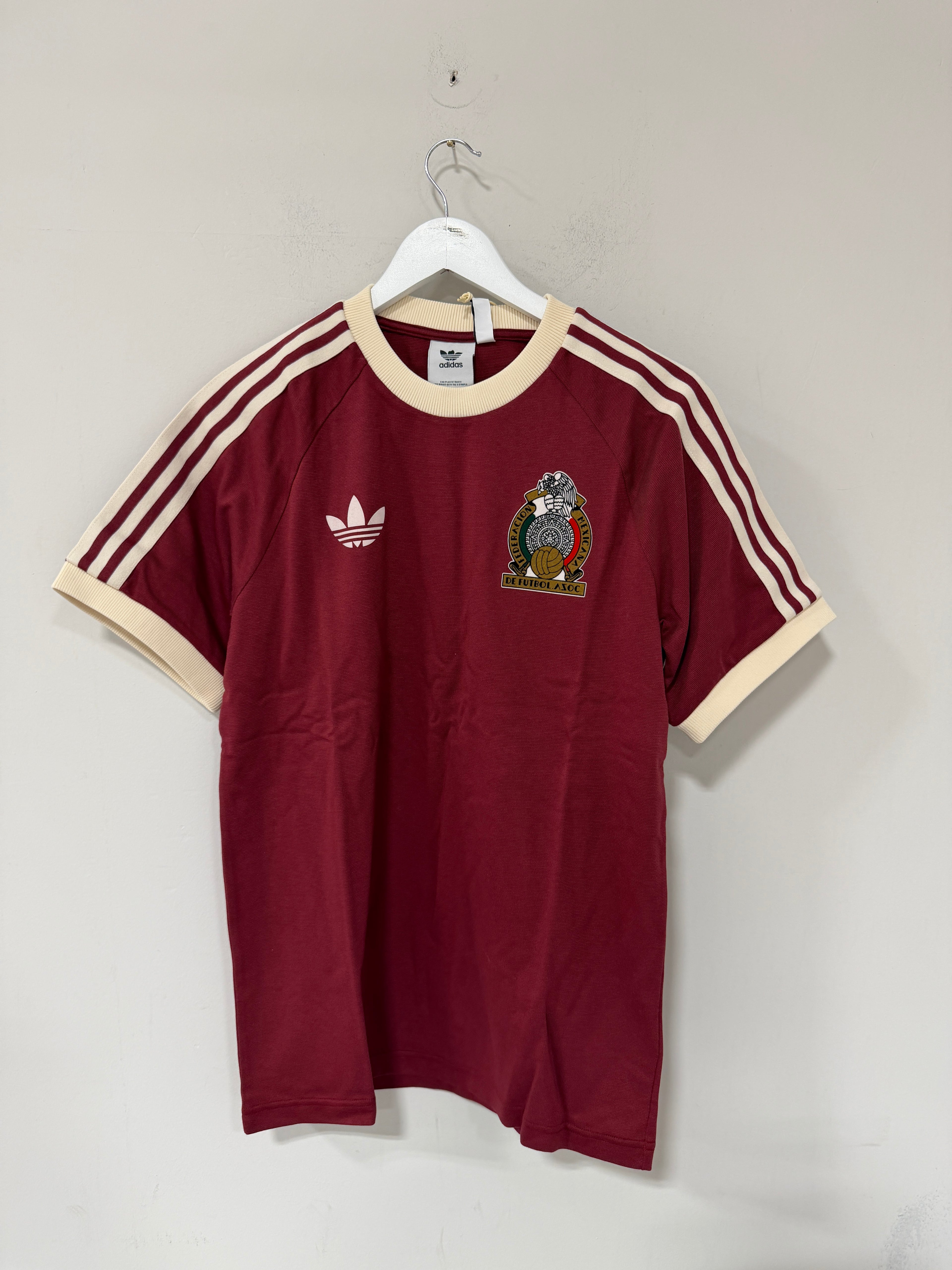 Adidas Mexico National Team Originals 3-Stripe T-Shirt – Noble Maroon