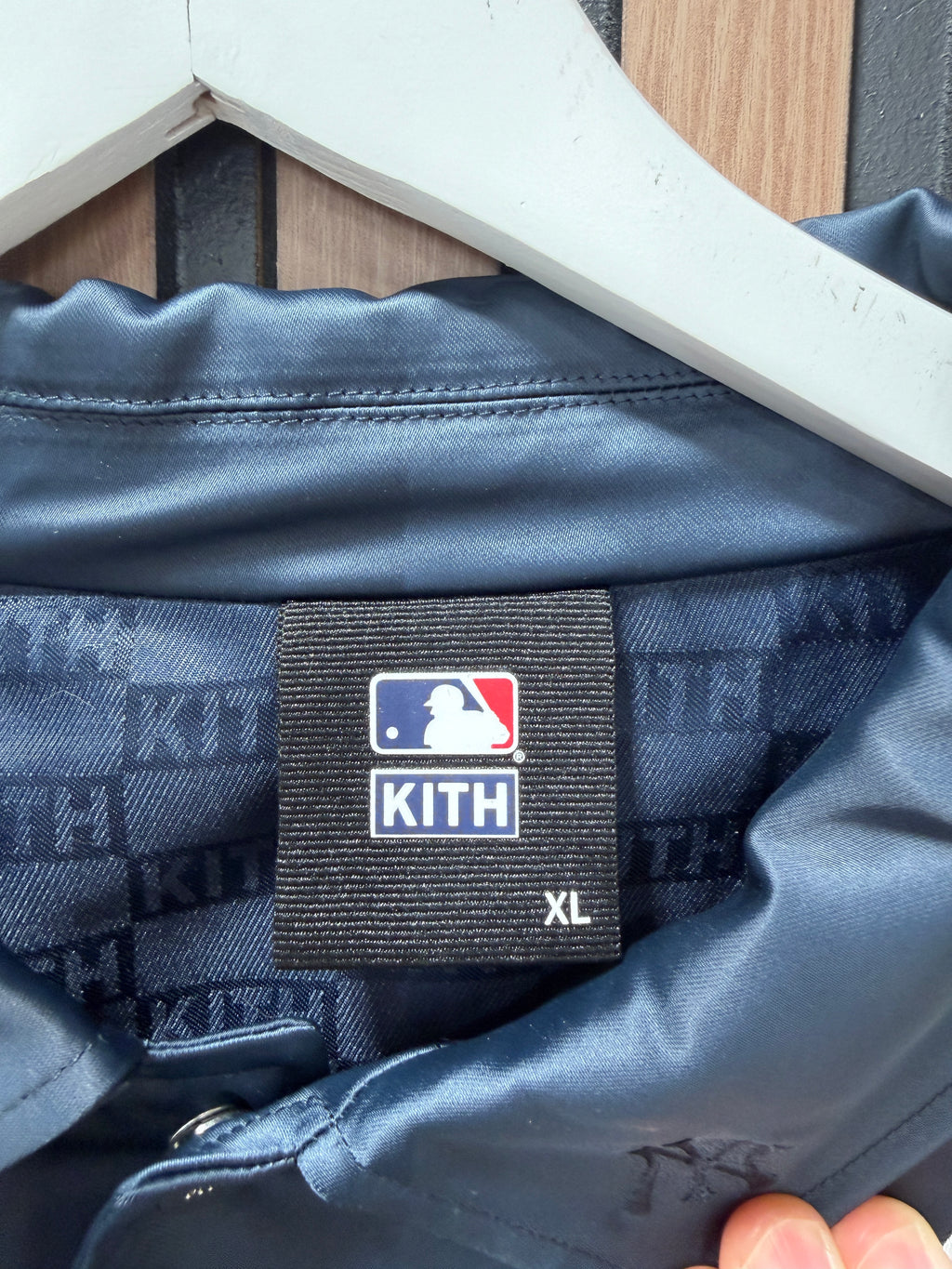 Kith For Major League Baseball New York Yankees Coaches Jacket Navy Sz XL