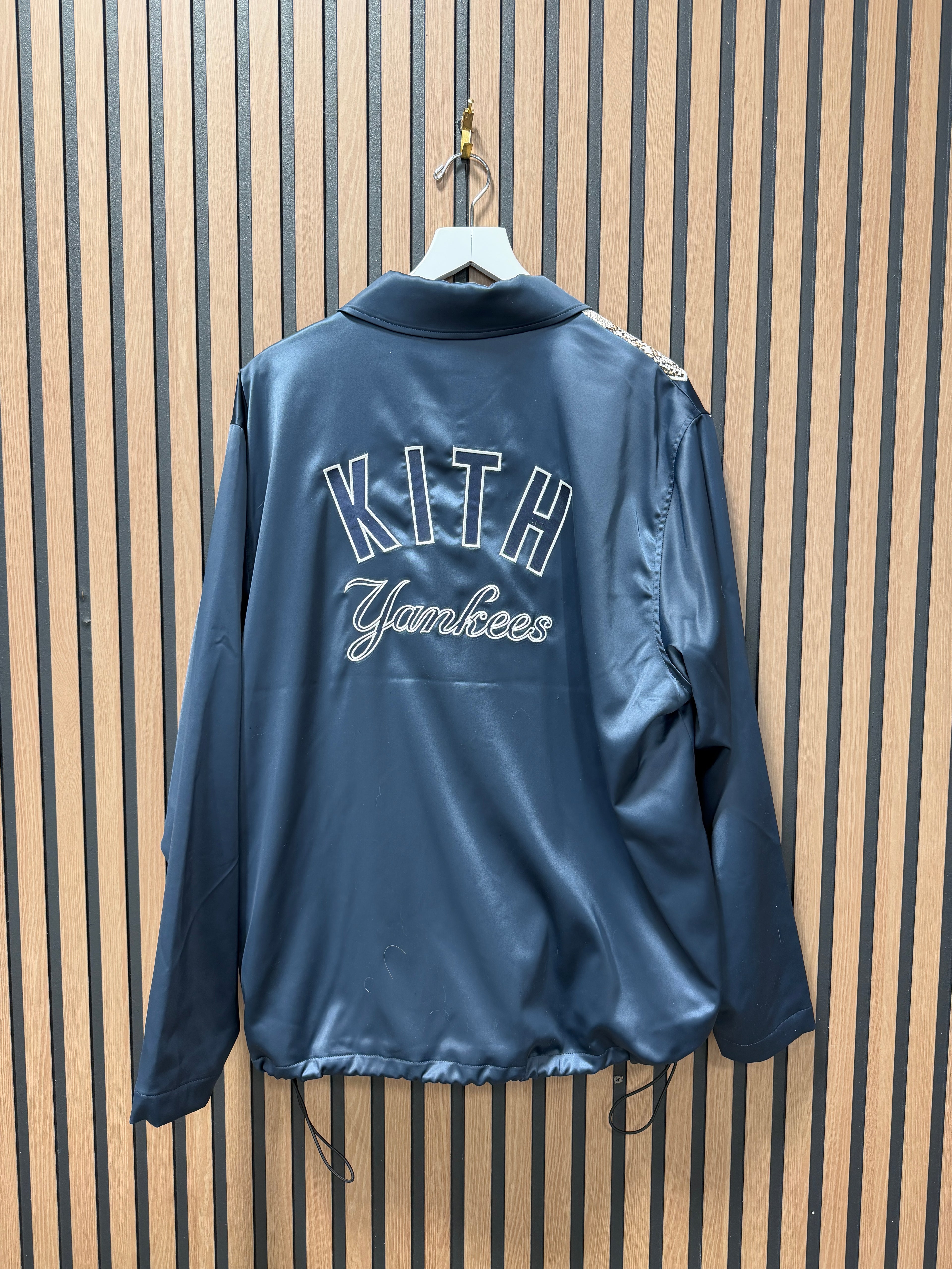 Kith For Major League Baseball New York Yankees Coaches Jacket Navy Sz XL