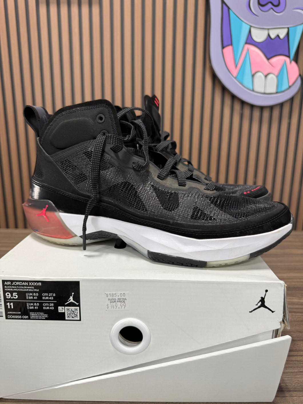 Jordan 37 XXXVII Hot Punch Sz 9.5