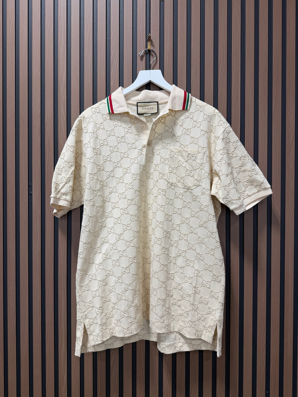 Gucci GG cotton piquet polo shirt Sz XL