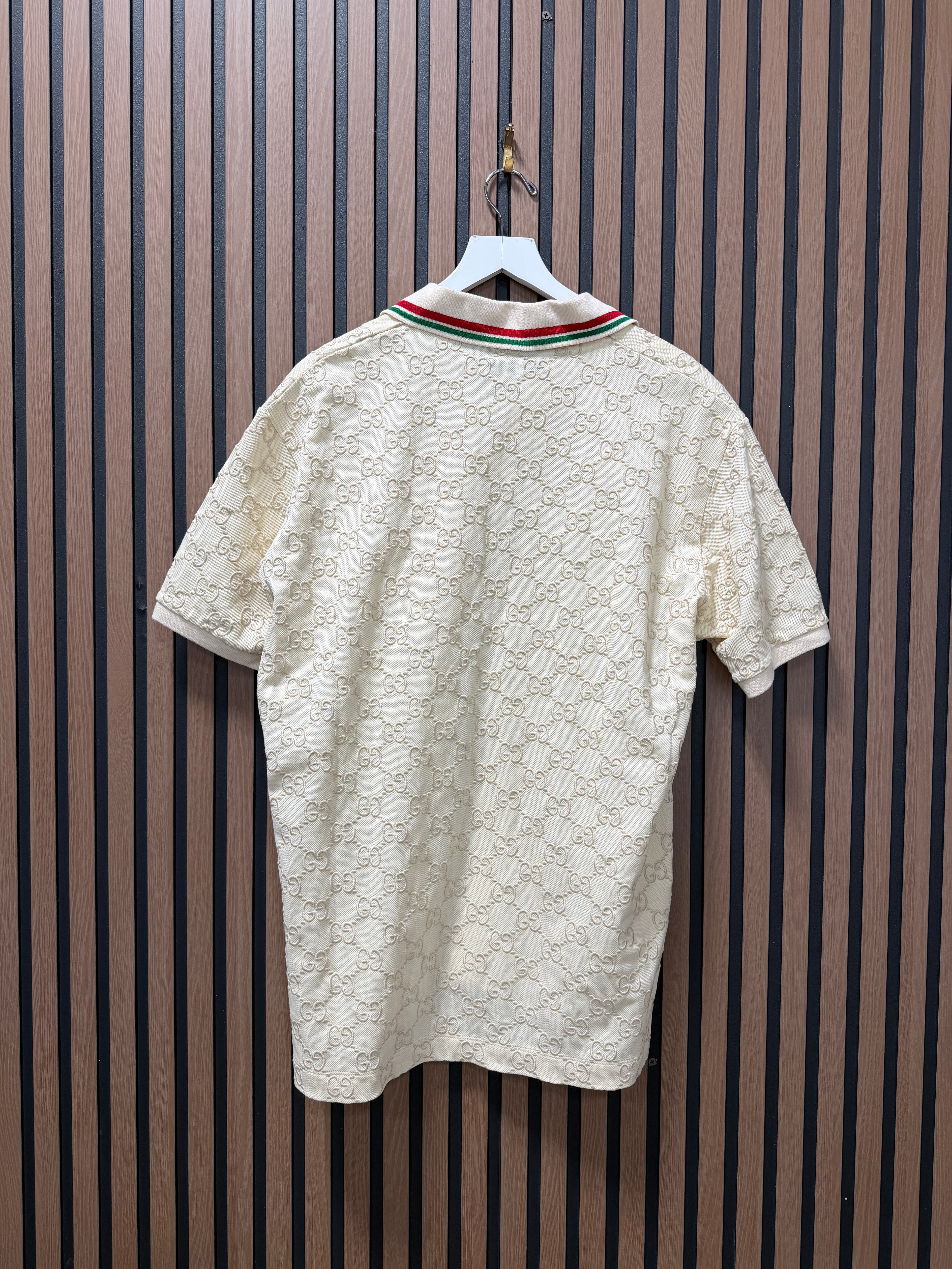 Gucci GG cotton piquet polo shirt Sz XL