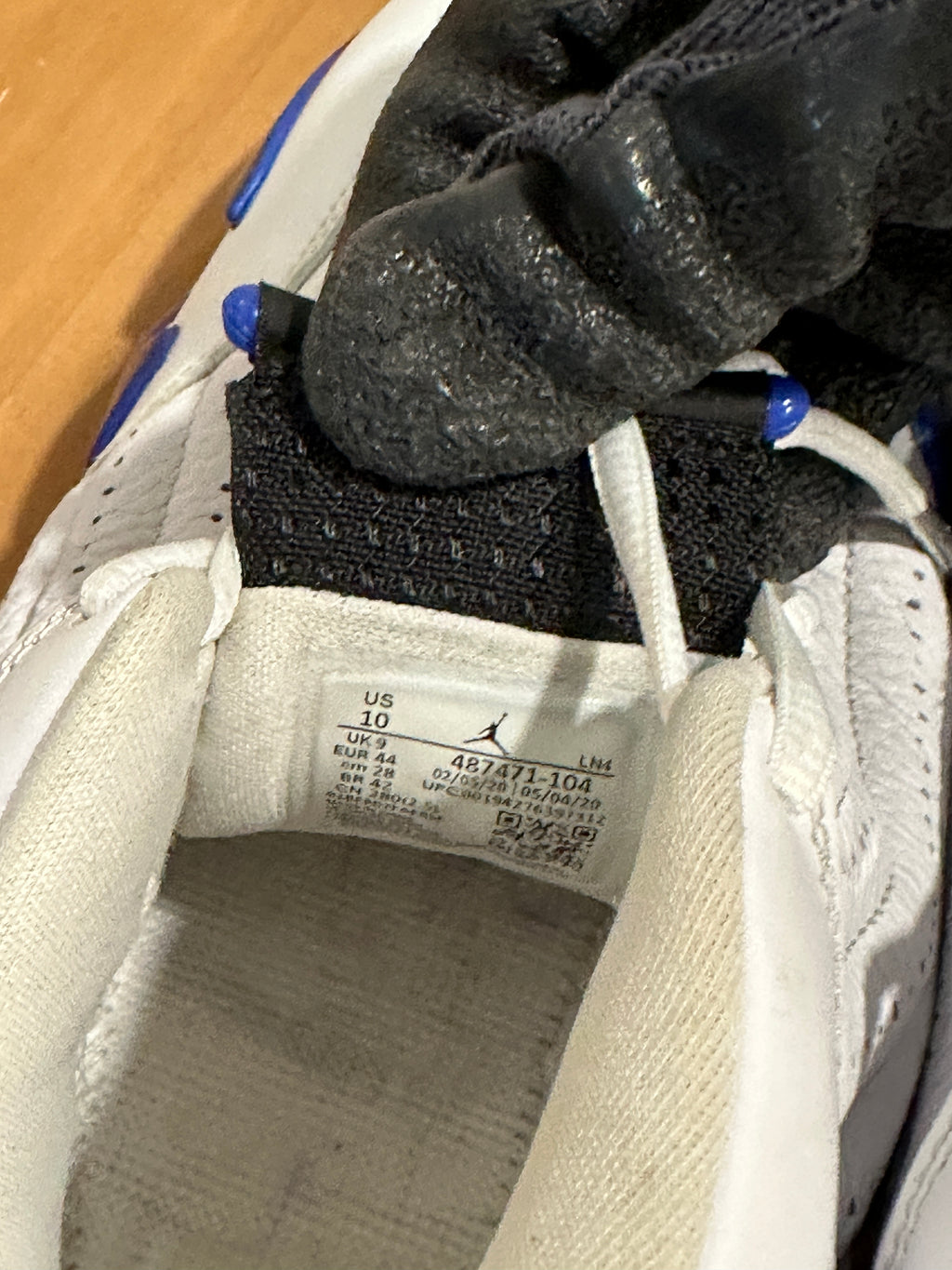 Jordan 14 Retro White Hyper Royal Sz 10