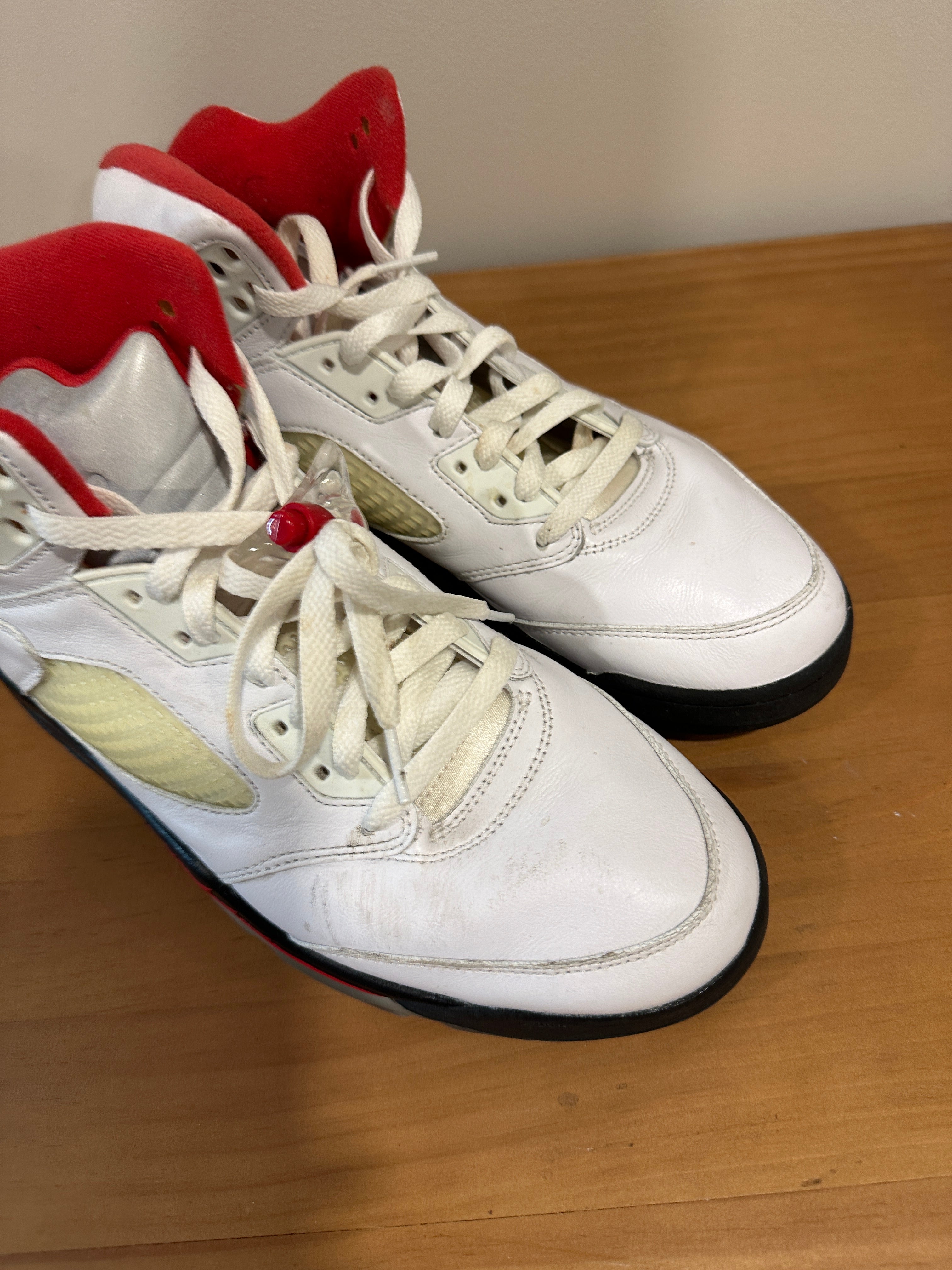 Jordan 5 Retro Fire Red Silver Tongue (2020) Sz 9.5