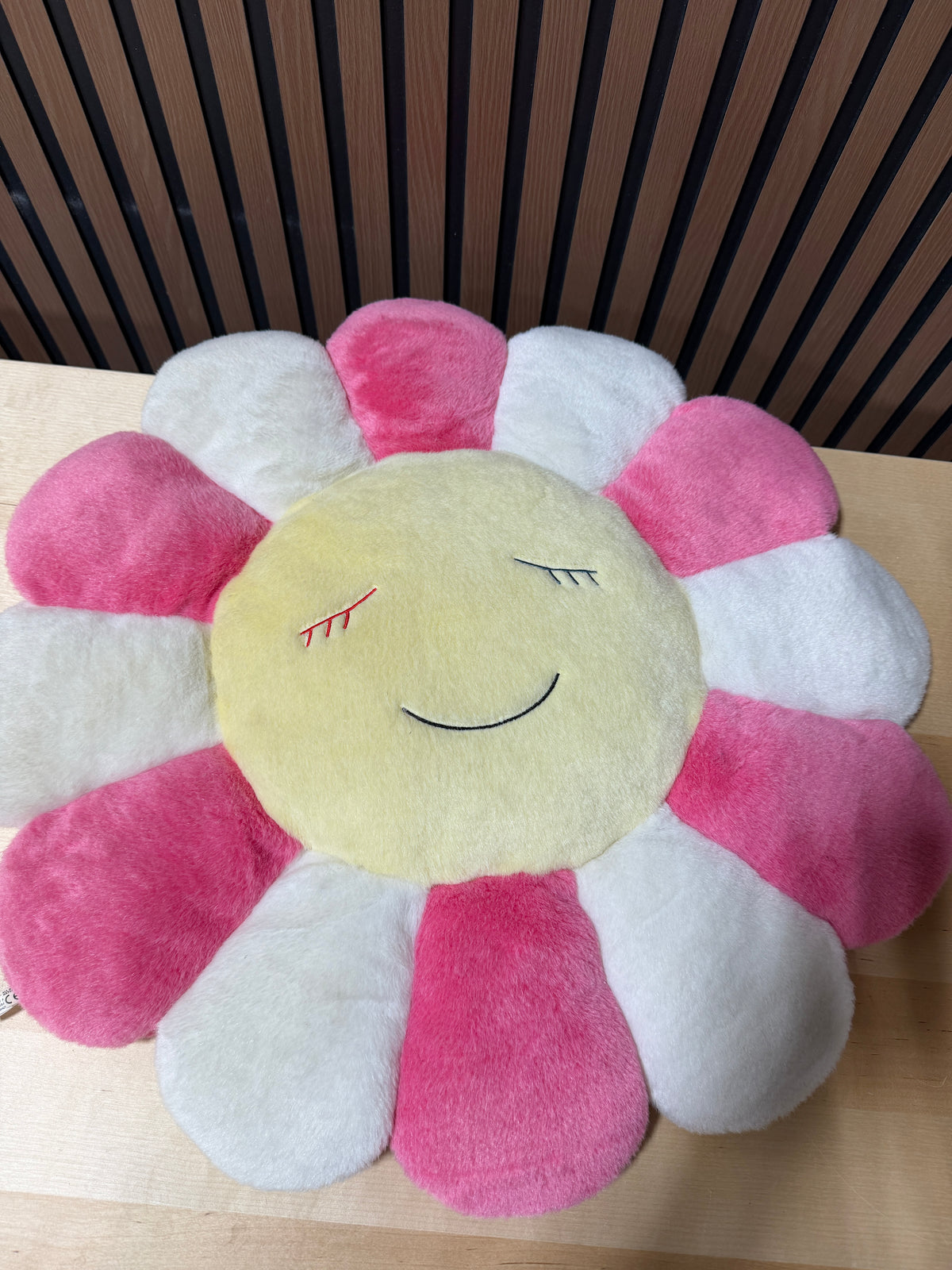 Takashi Murakami Flower Cushion Pillow Pink/White (1M/3FT)