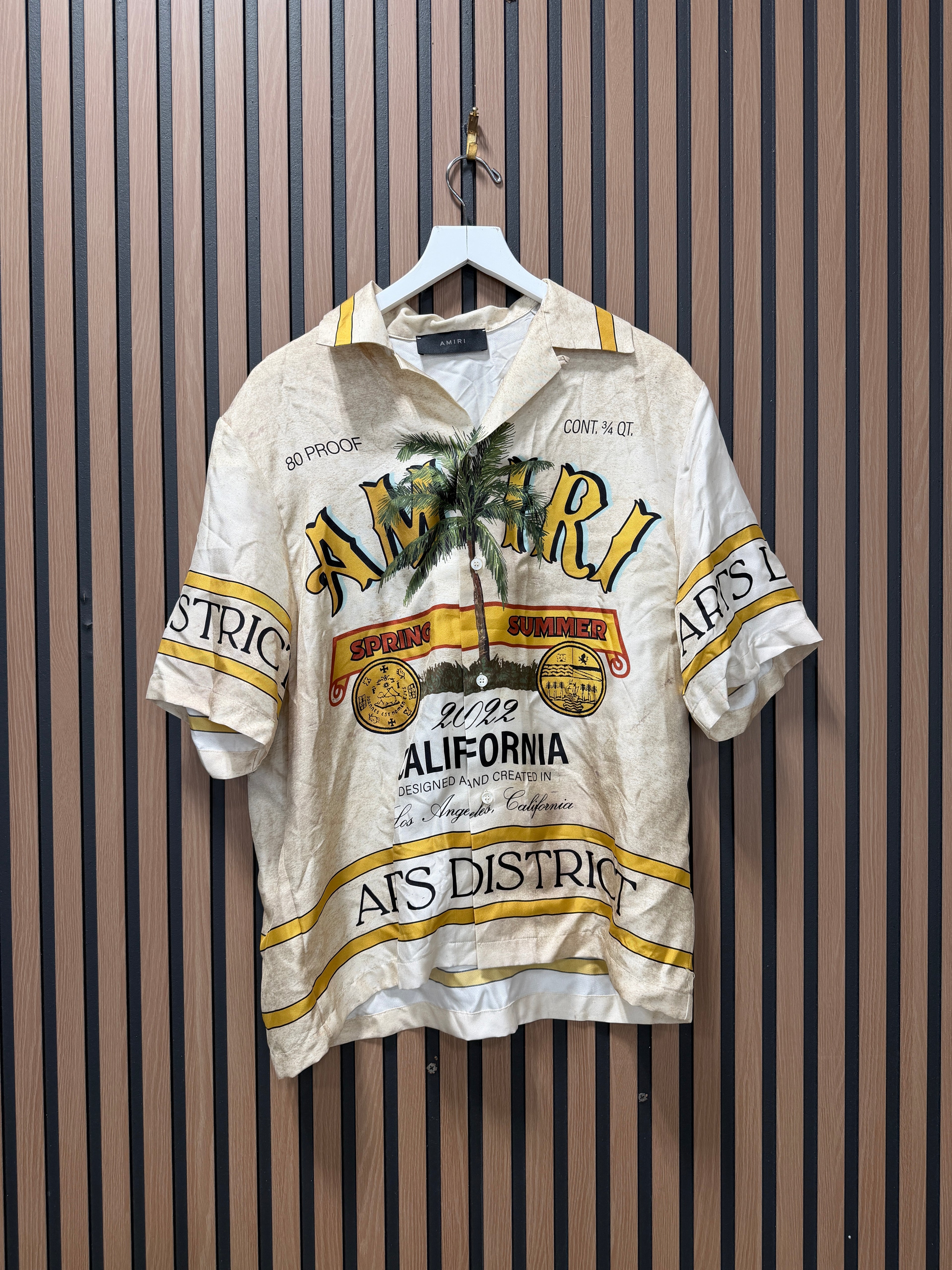 Amiri Silk Printed Shirt Sz Medium/Large (UK 40)