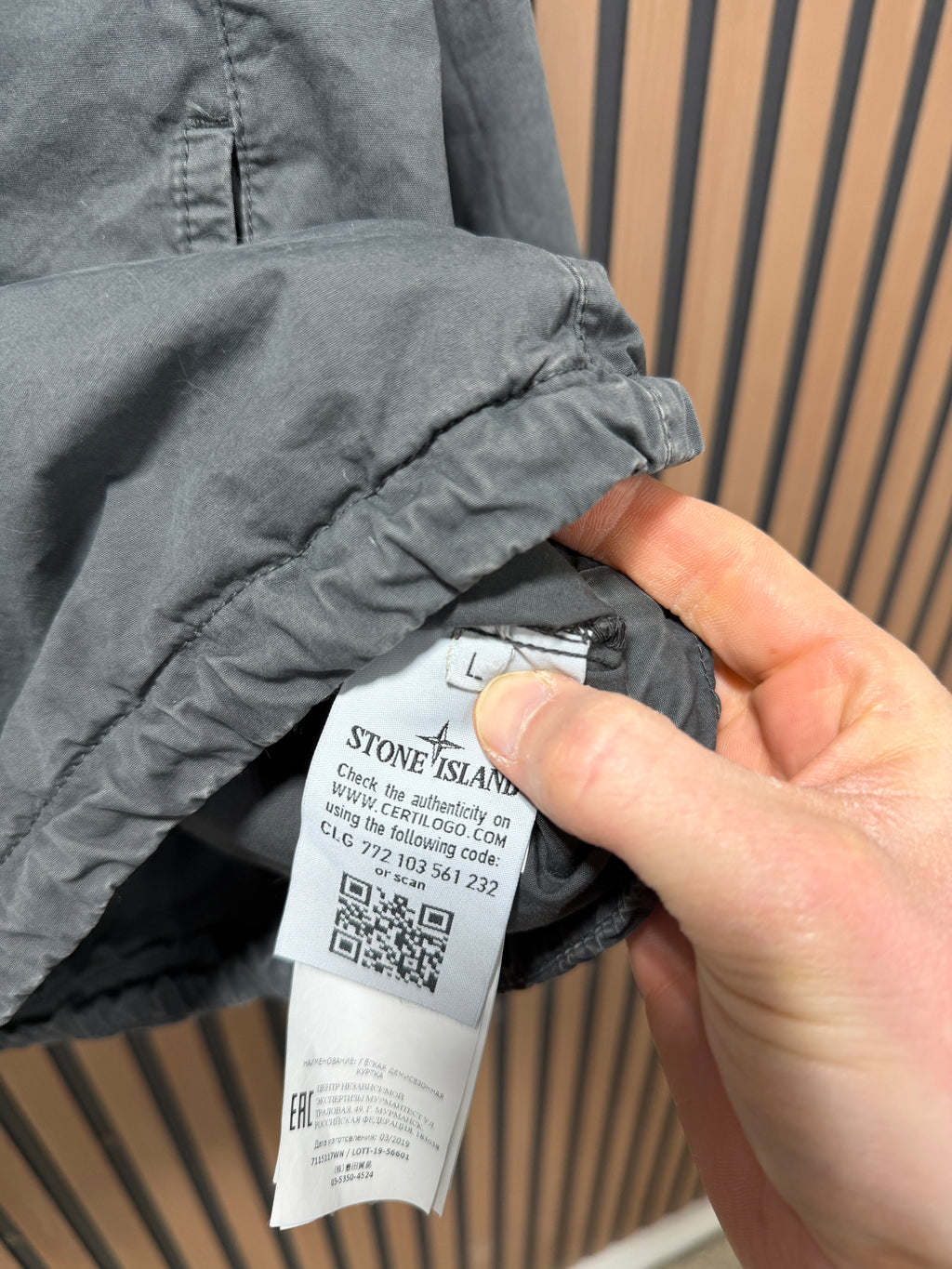 Stone Island 117WN 'OLD' DYE TREATMENT Anorak Size L
