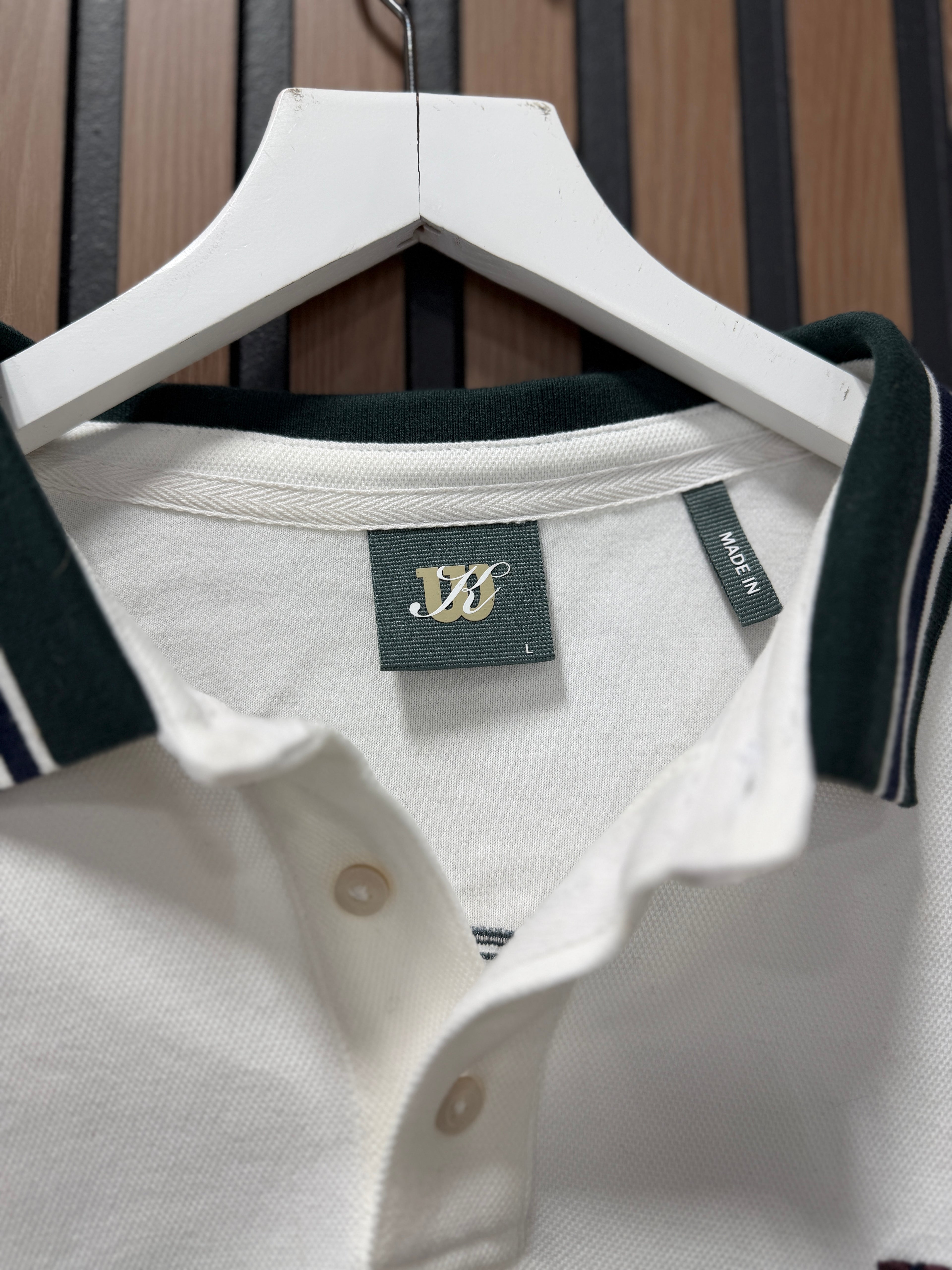 Kith x Wilson Tipped Polo White Sz L