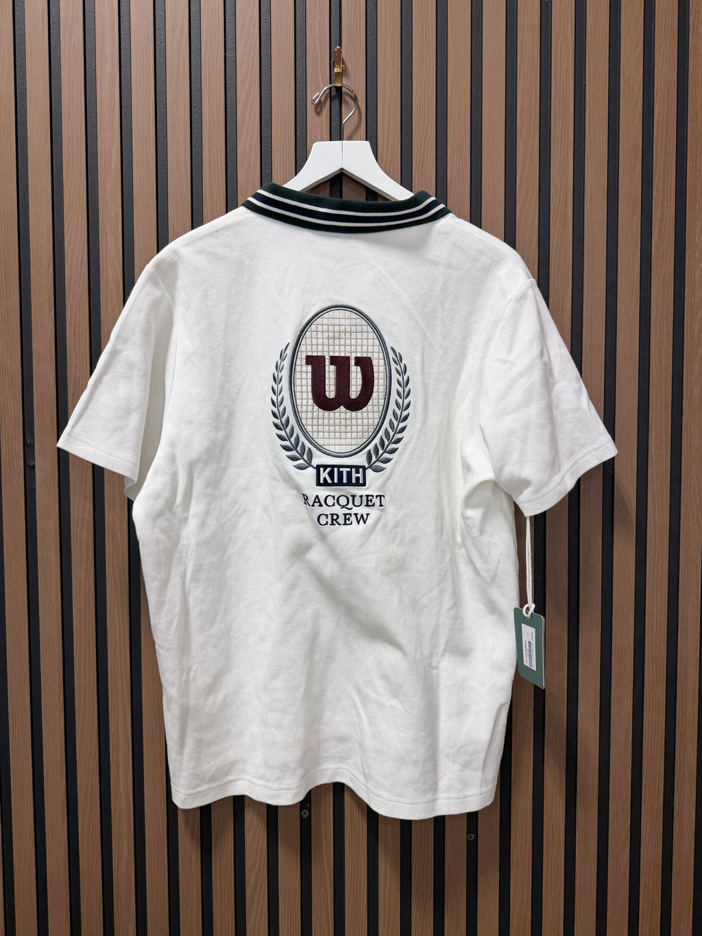 Kith x Wilson Tipped Polo White Sz L