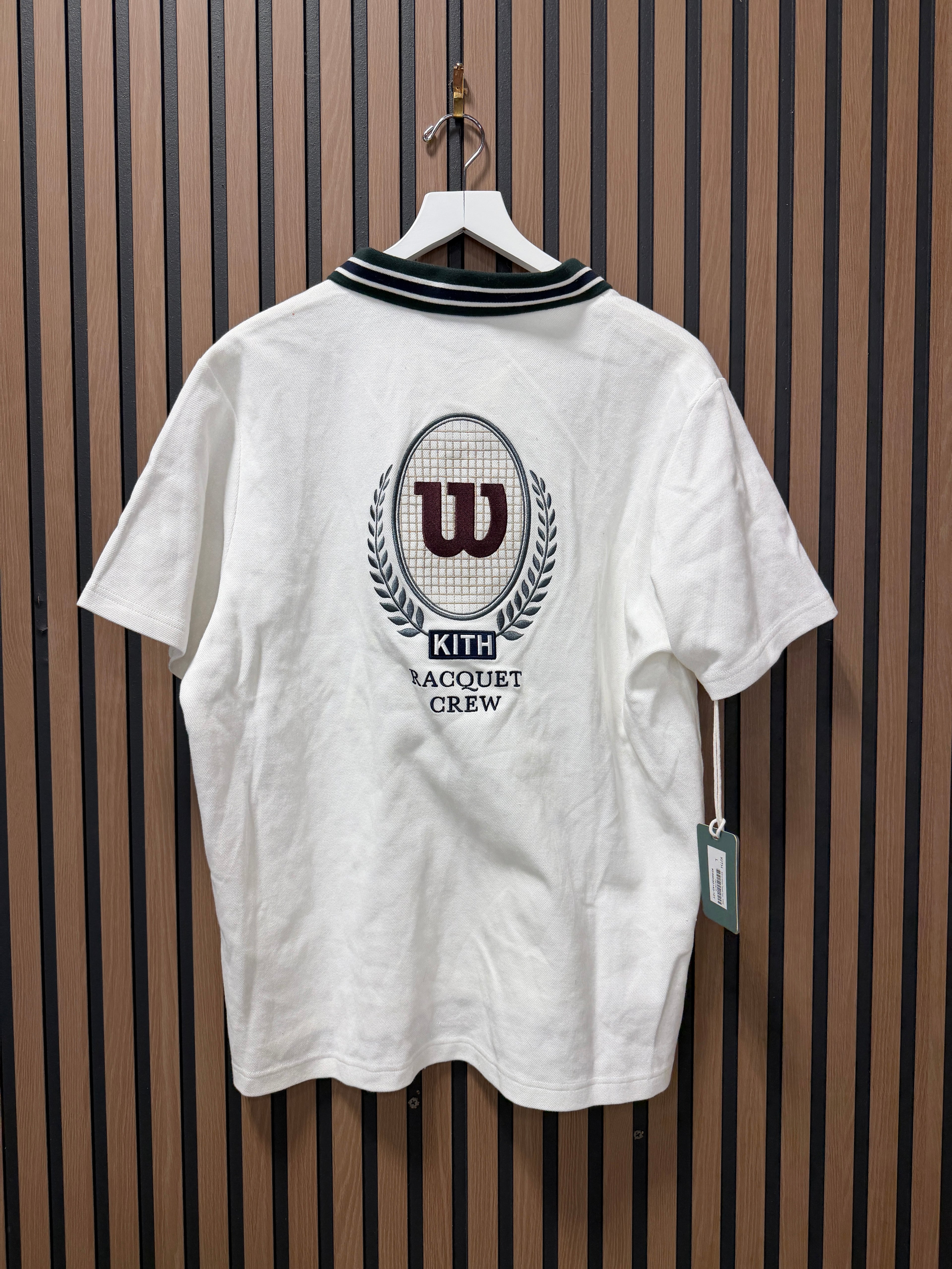 Kith x Wilson Tipped Polo White Sz L