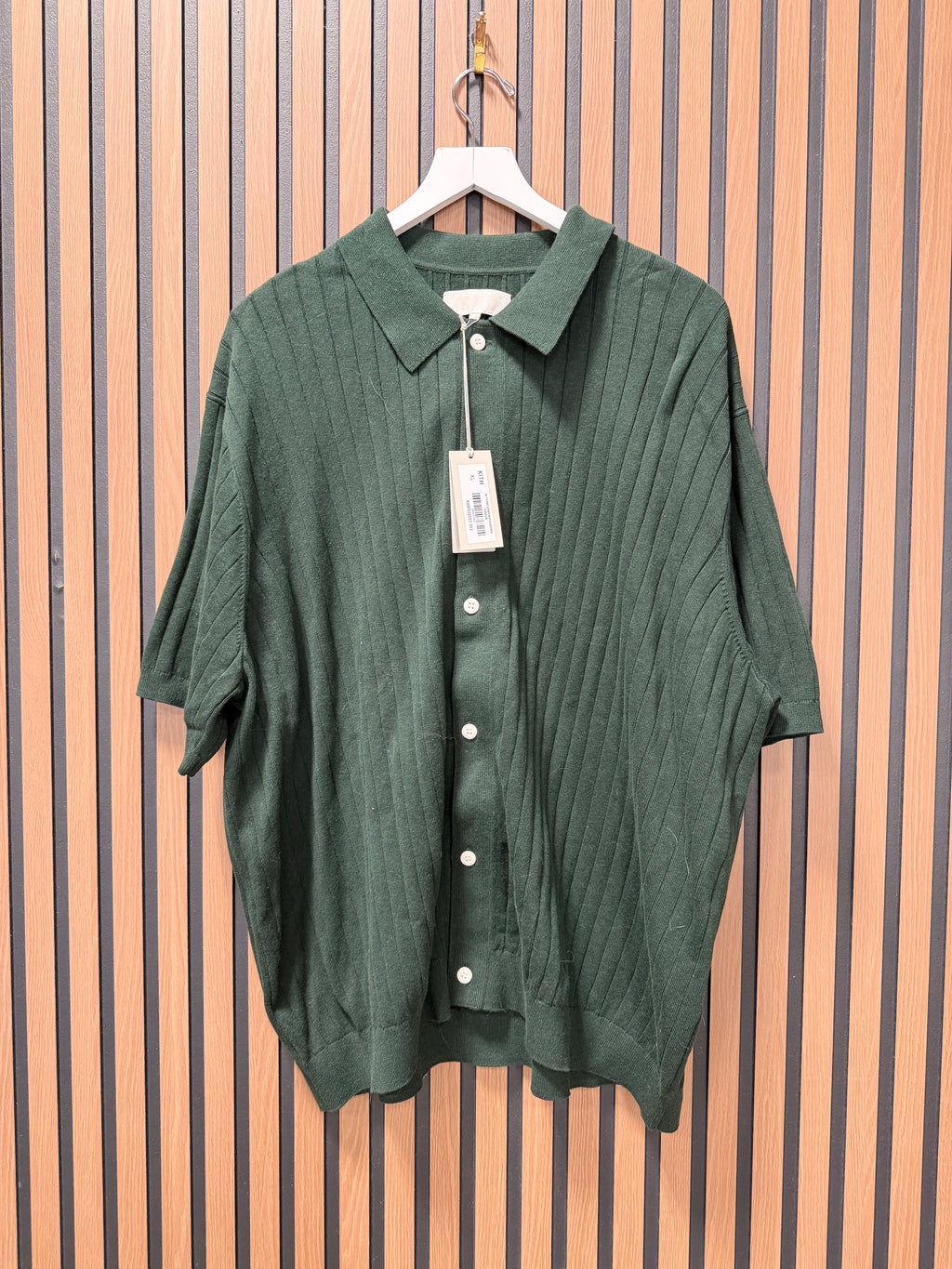Kith Rhys Knit Stripe Button Down Shirt 'Stadium' Sz XL
