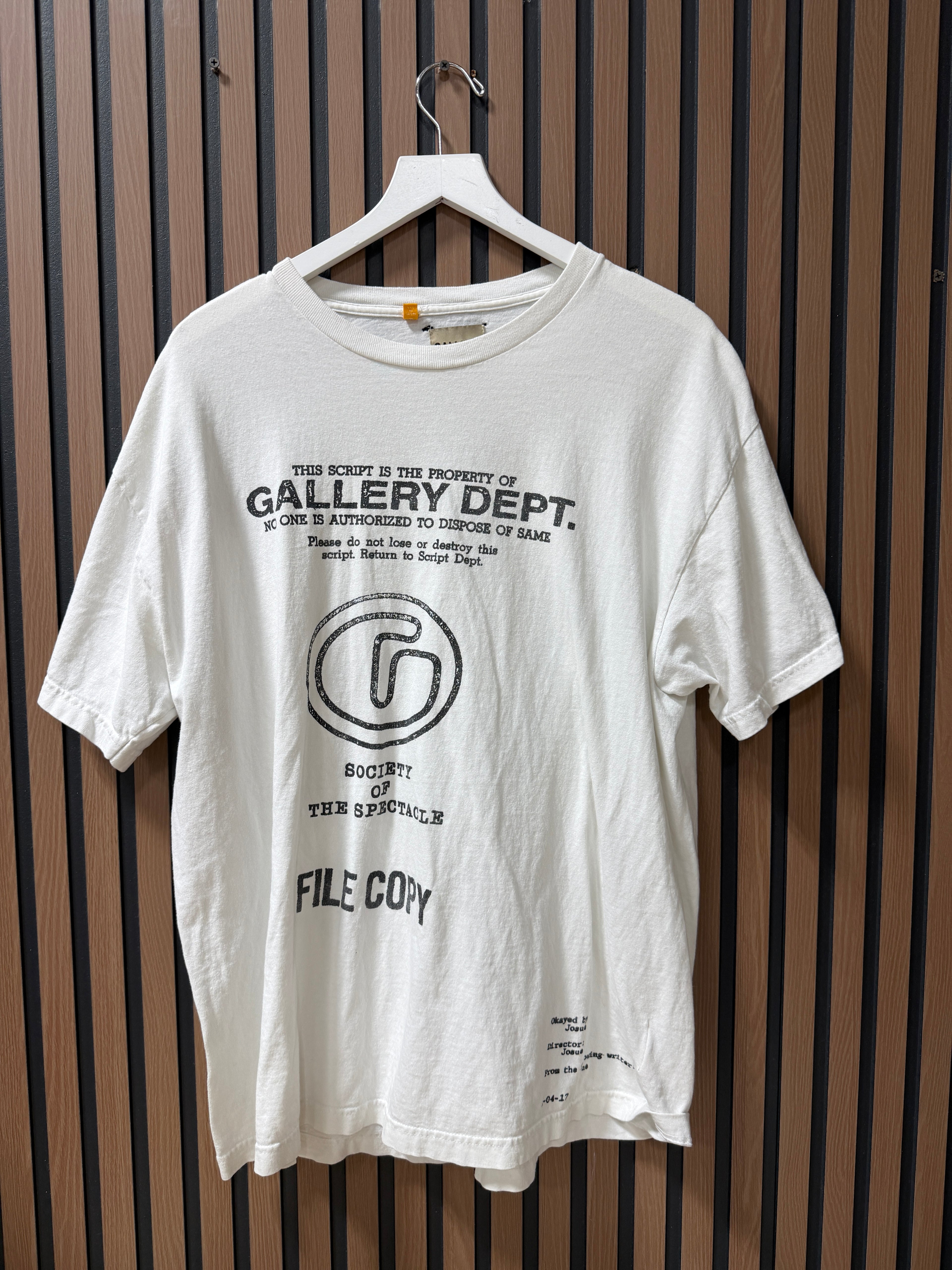 Gallery Dept Society Of The Spectacle T-shirt Sz L