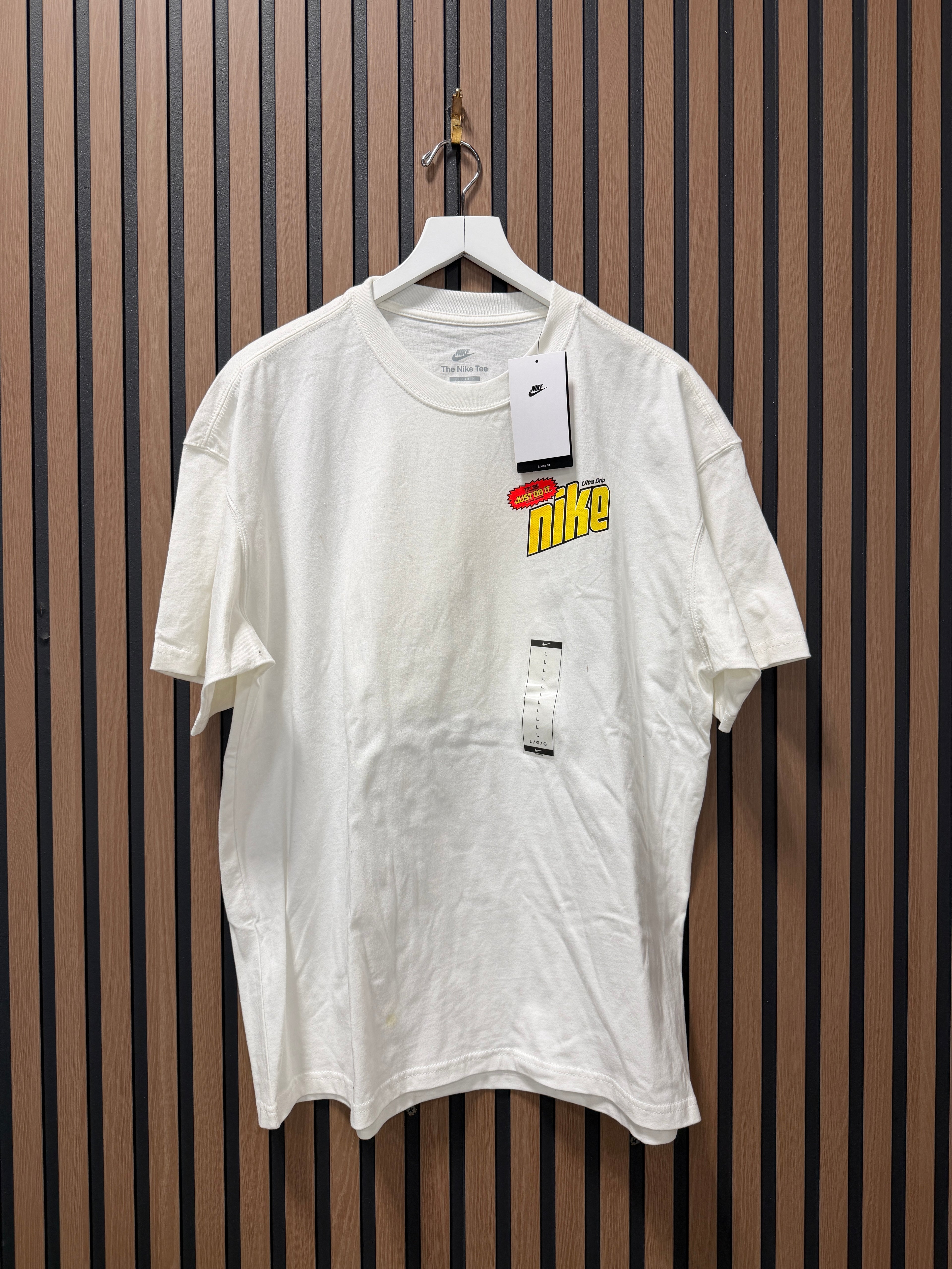 Nike Just Do It White Tshirt Sz L