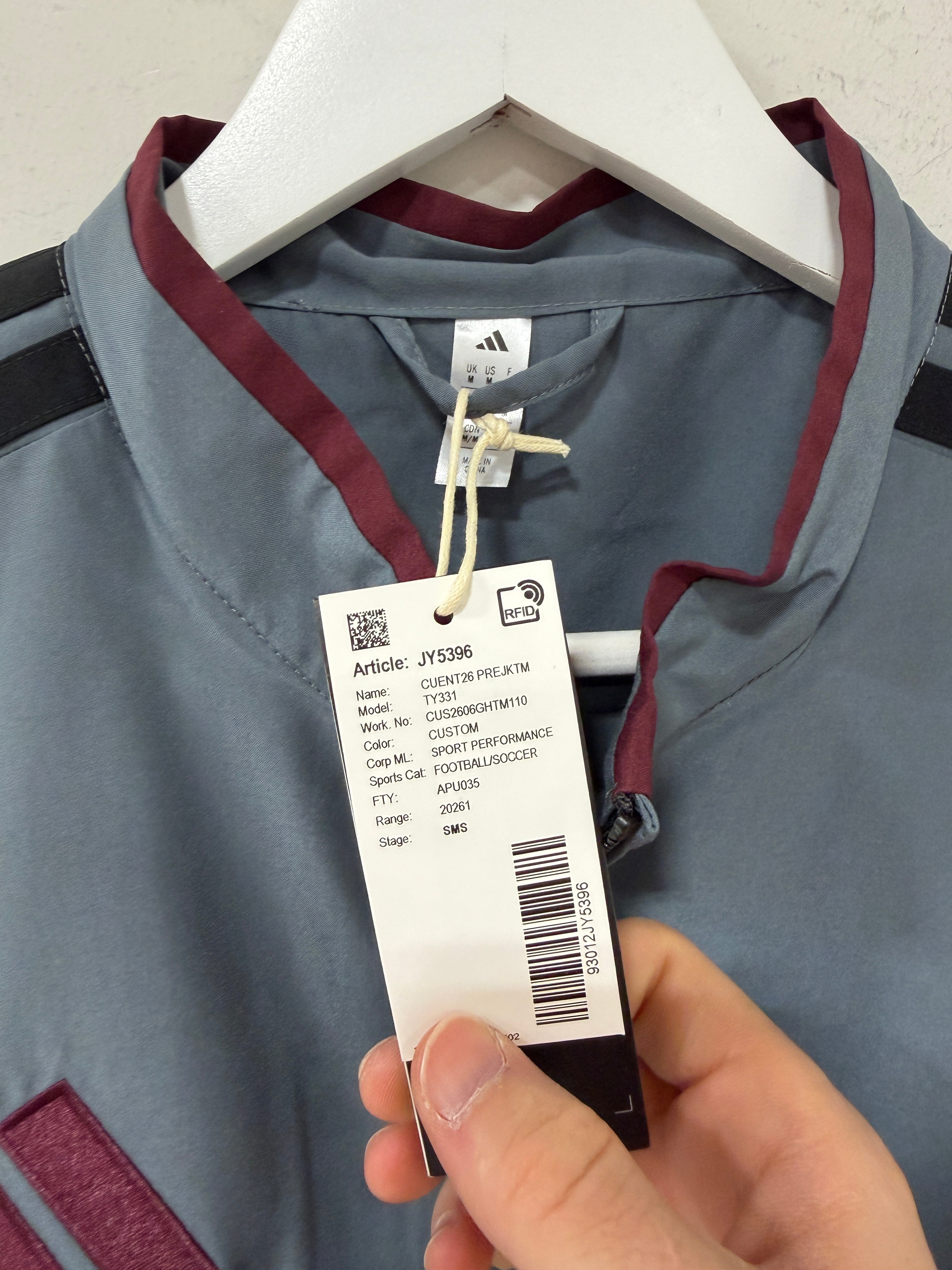 Adidas Contact 26 Pregame Jacket Grey/Red
