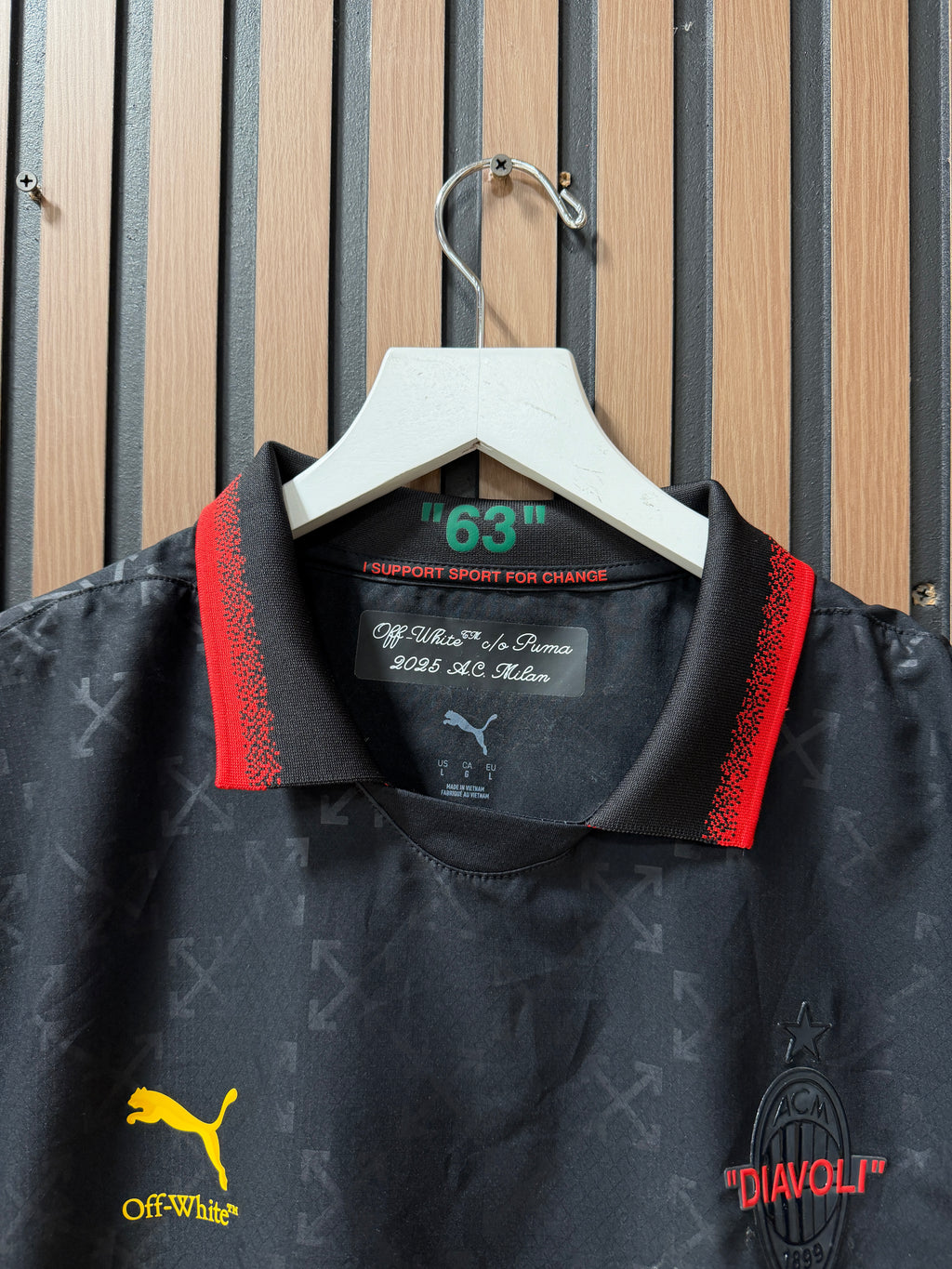 AC Milan x Off-White™ Soccer Jersey Sz L