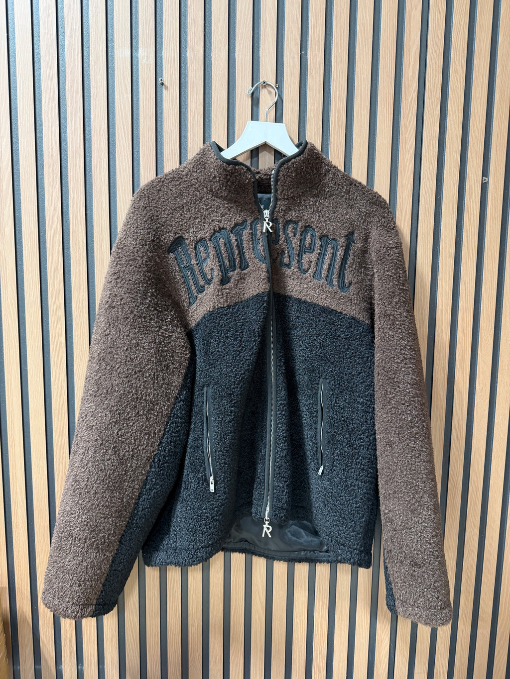 Represent Split Block Fleece Size M Black