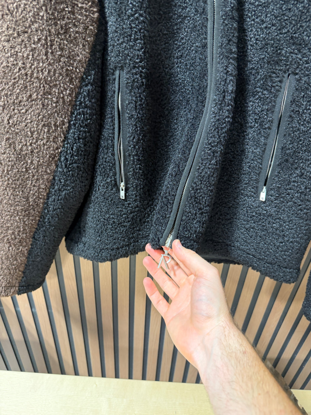 Represent Split Block Fleece Size M Black