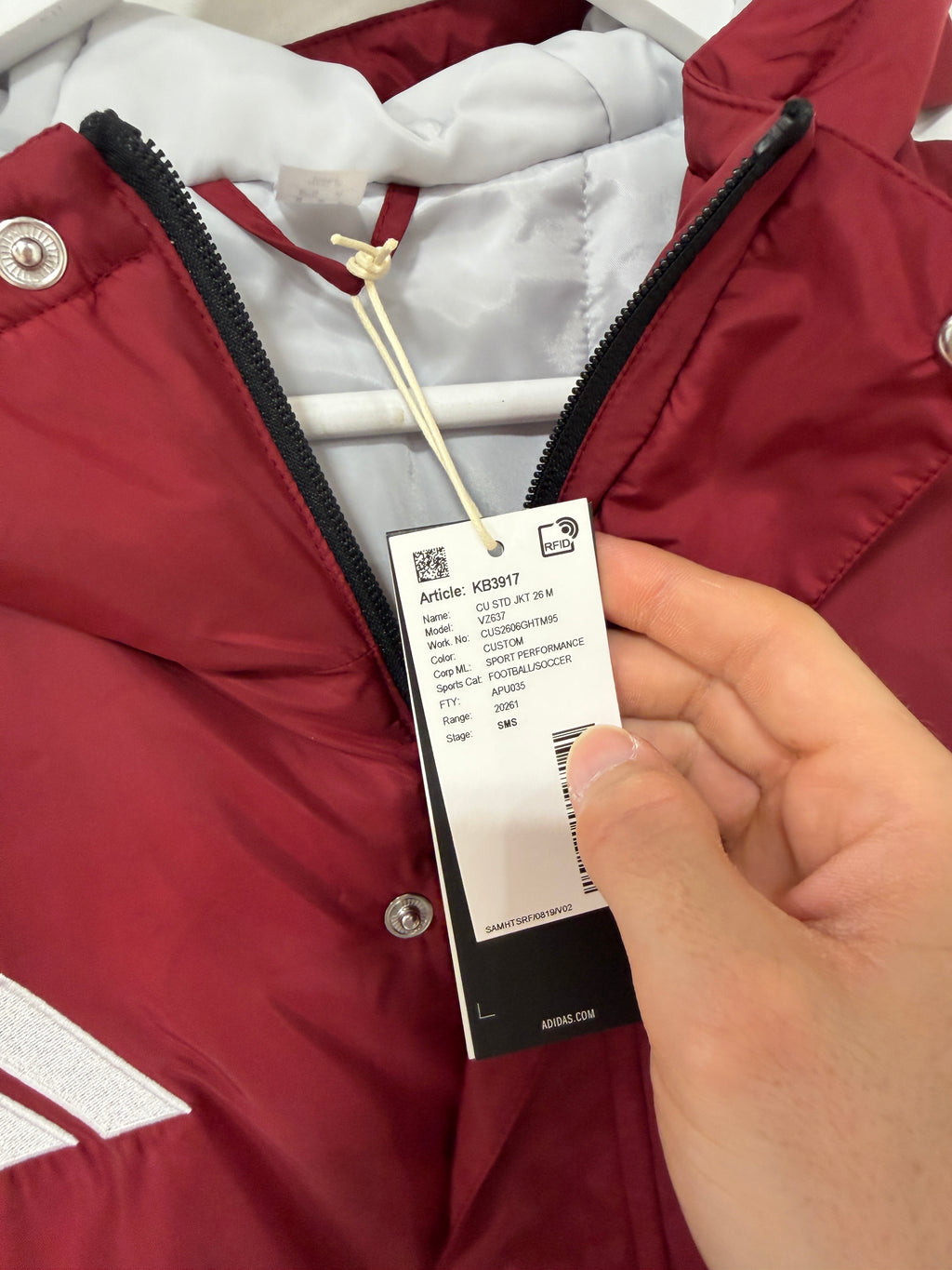 Adidas Adidas 2026 Stadium Parka Maroon Mens Sz Medium