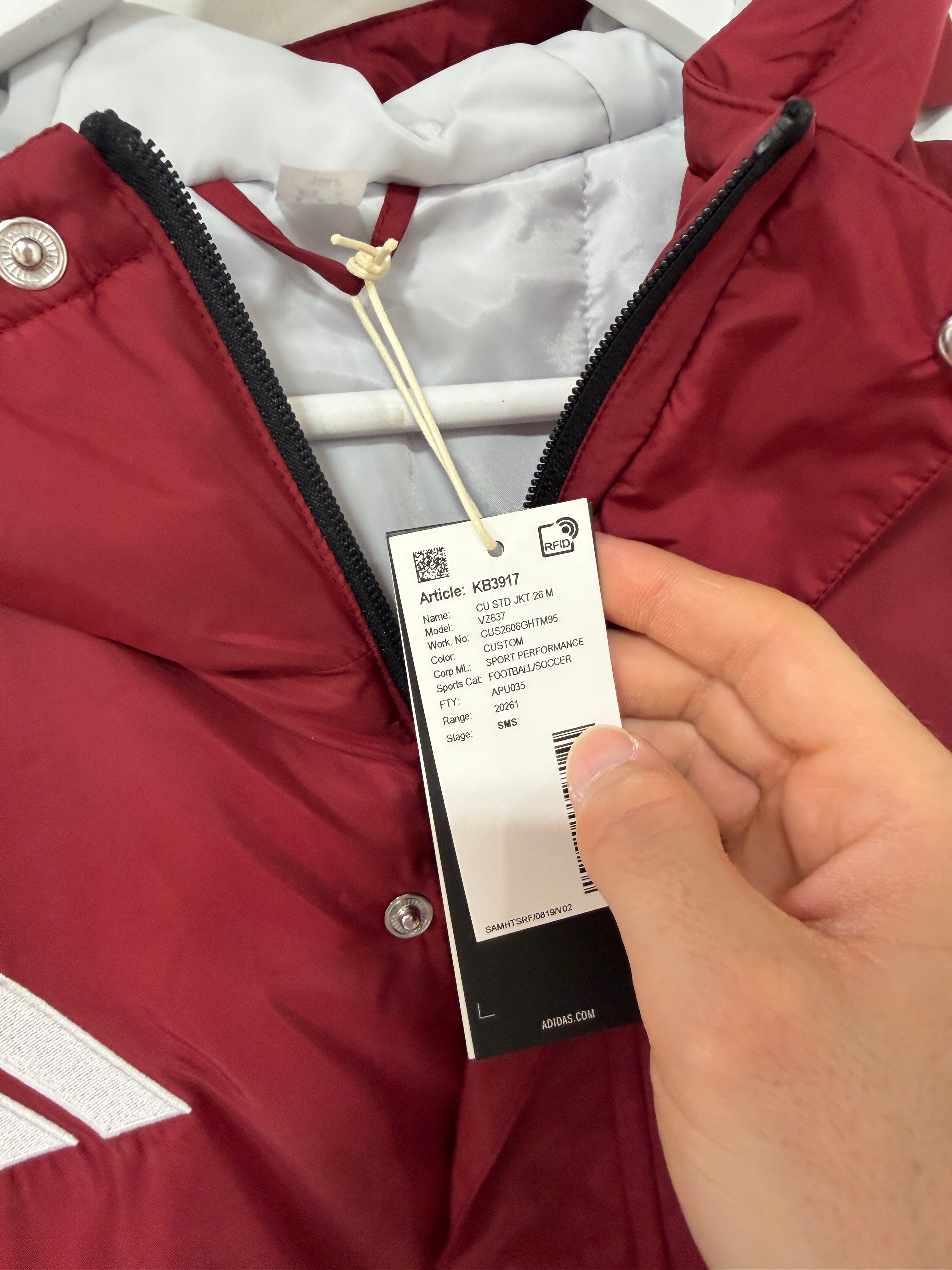 Adidas Adidas 2026 Stadium Parka Maroon Mens Sz Medium