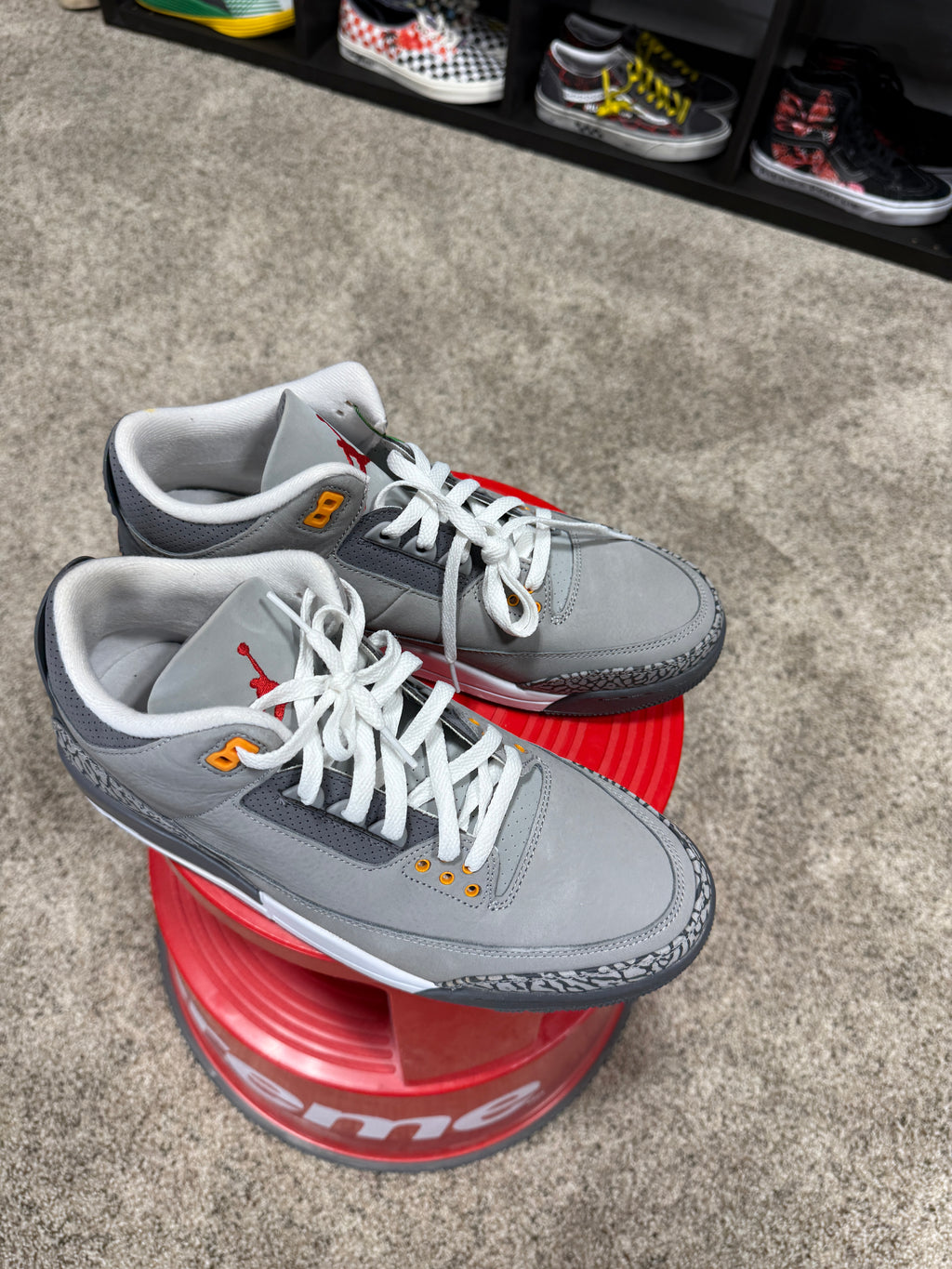 Nike Air Jordan 3 Retro 'Cool Grey' 2021 Sz 10.5 NO BOX, STAIN
