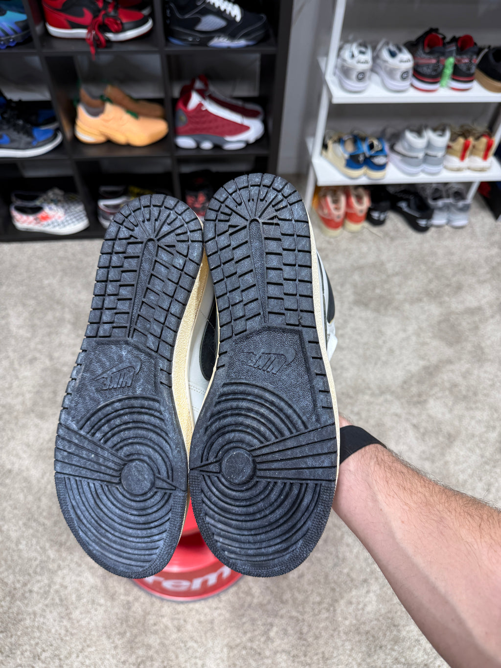 A Ma Maniére x Jordan Air Ship PE SP 'White Black' Sz 10.5