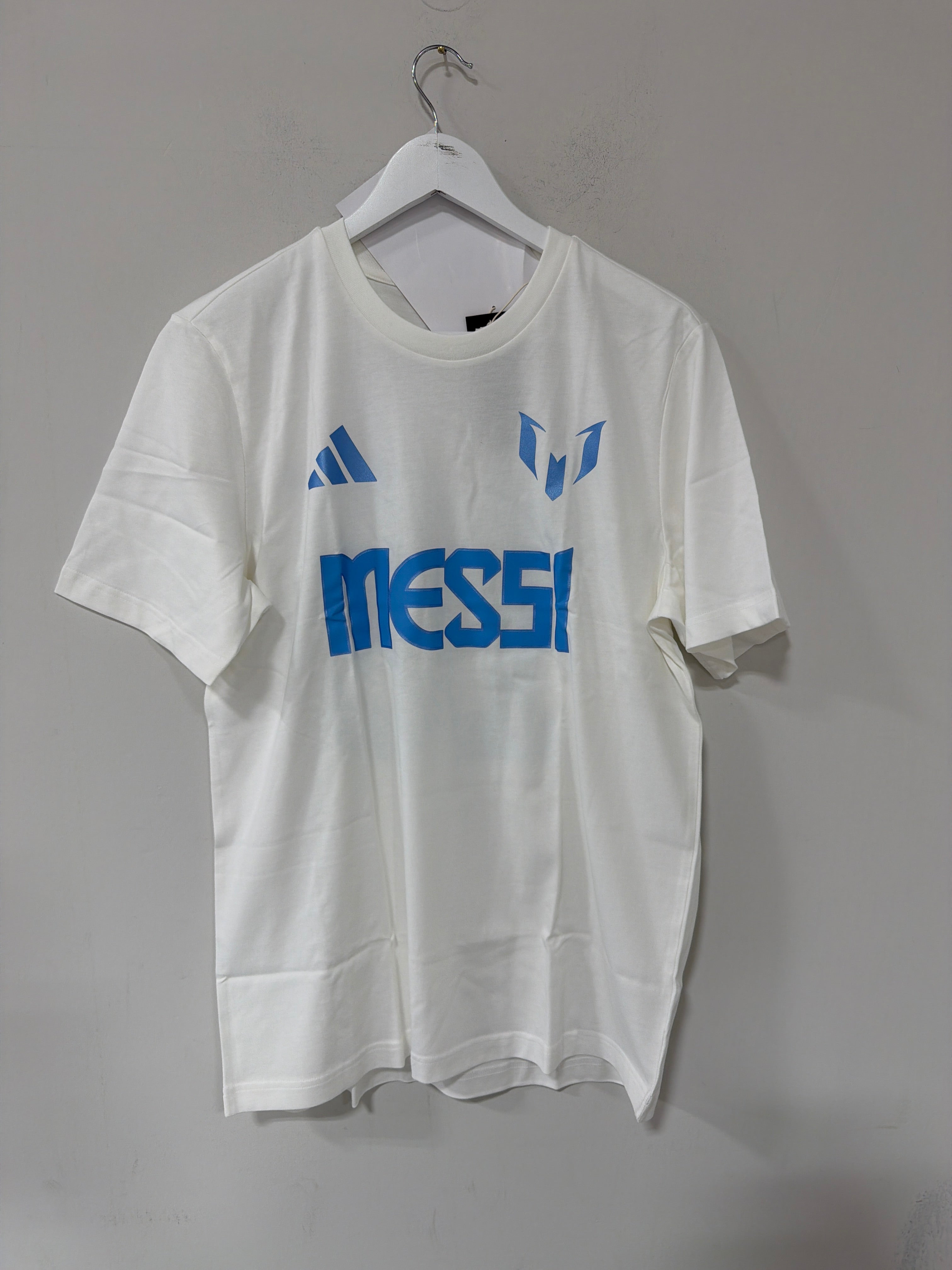 Adidas Lionel Messi Argentina White Soccer Jersey T Shirt