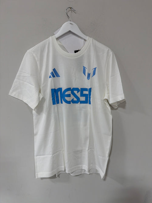 Adidas Lionel Messi Argentina White Soccer Jersey T Shirt