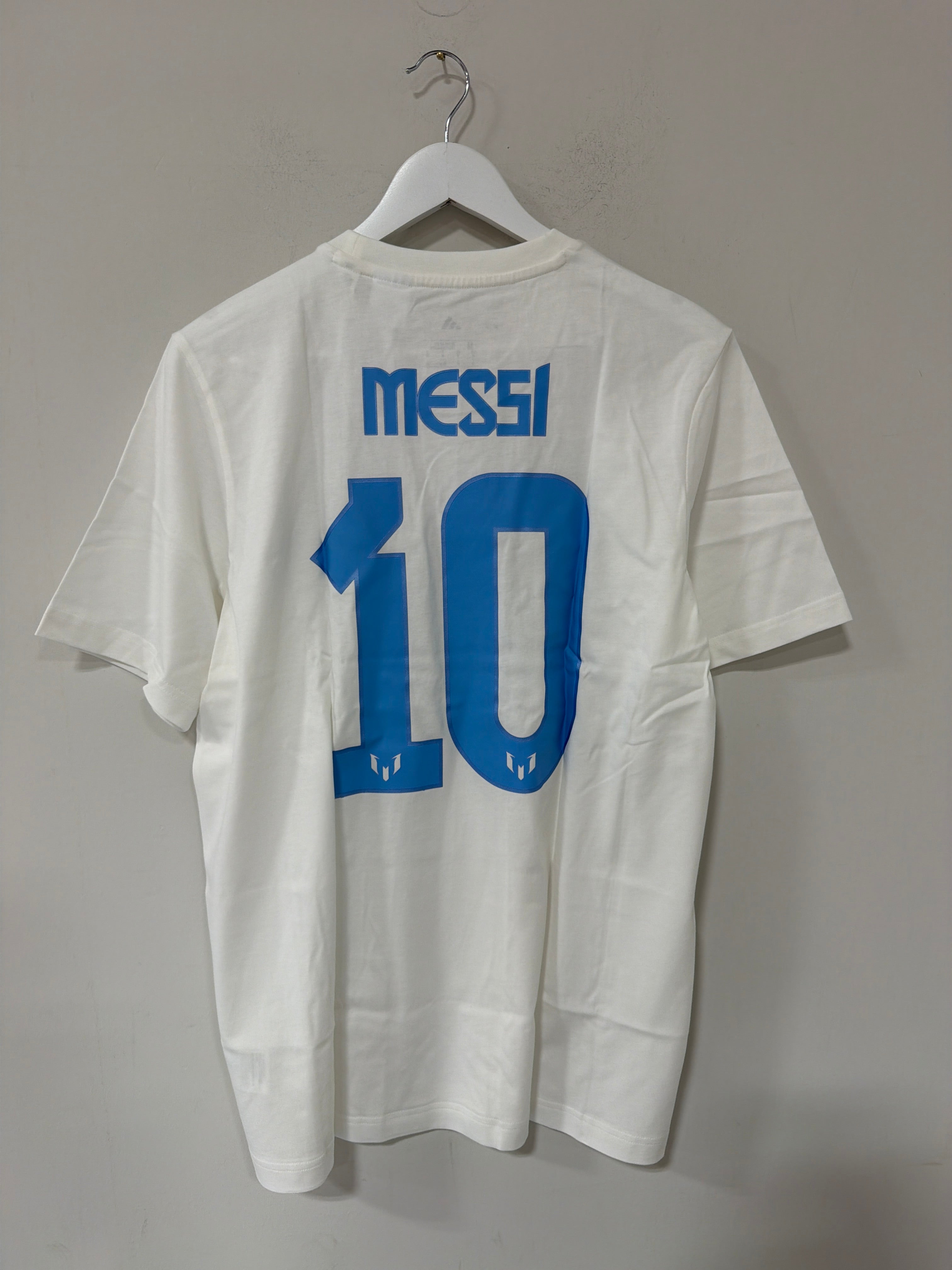 Adidas Lionel Messi Argentina White Soccer Jersey T Shirt