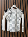 Adidas youth Long Sleeve Jersey Checkered White/Grey