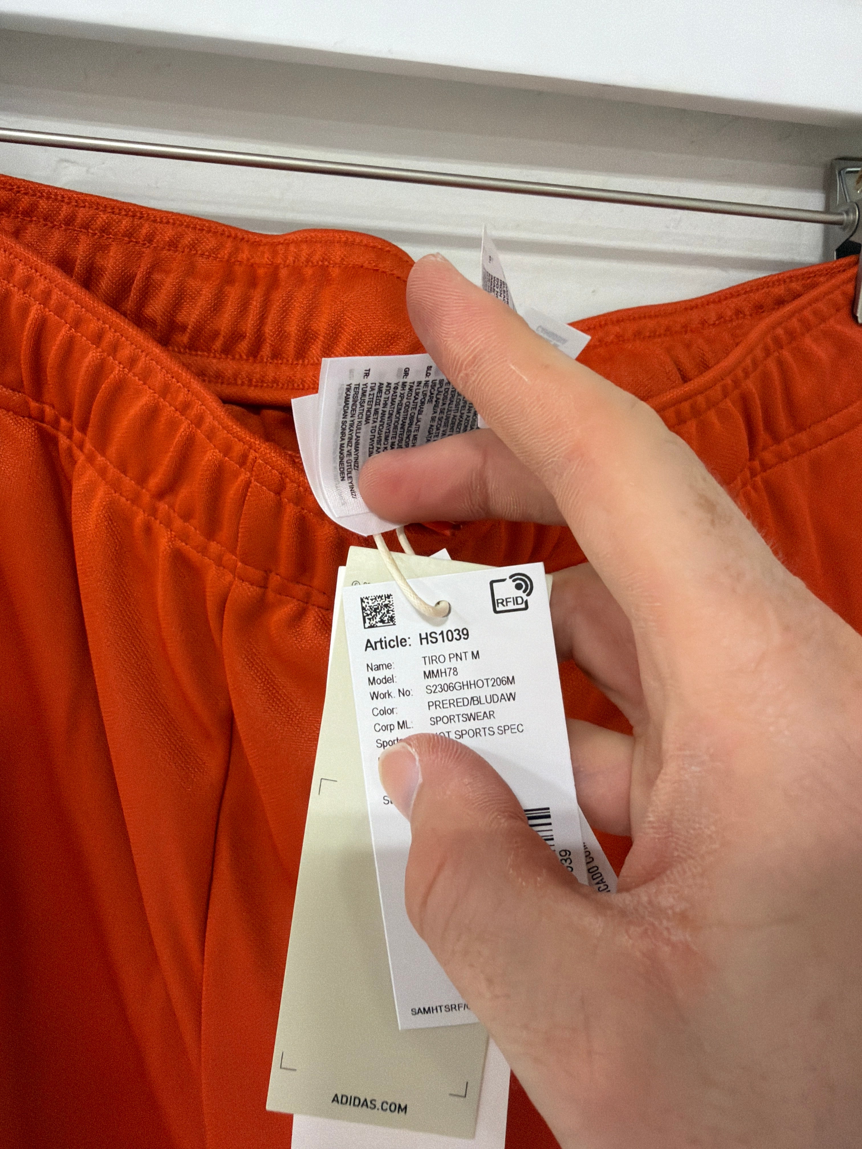 Adidas Tiro Pant Mens Size Medium Orange