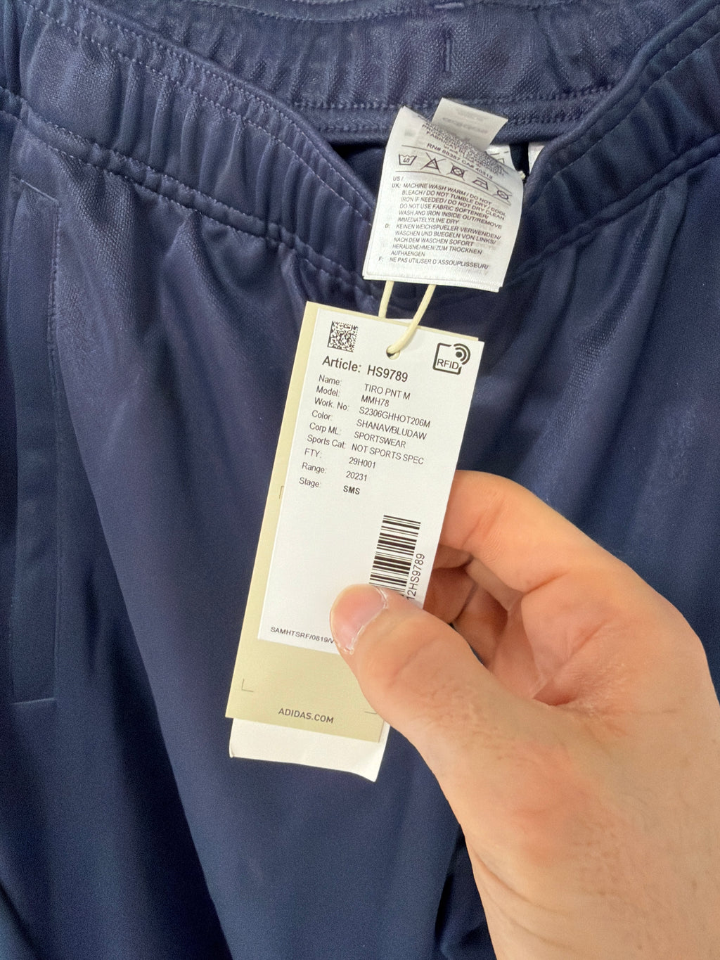 Adidas Tirm Mens Pant Navy Sz Medium