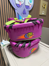 Load image into Gallery viewer, Vintage 1989 Moon Shoes Anti-Gravity Trampoline Big Time Toys Purple
