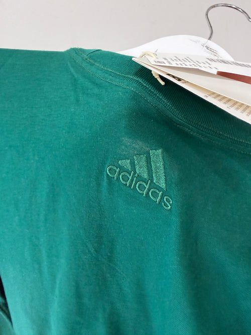Adidas Essentials Single Jersey Linear Embroidered Logo Shirt College Green